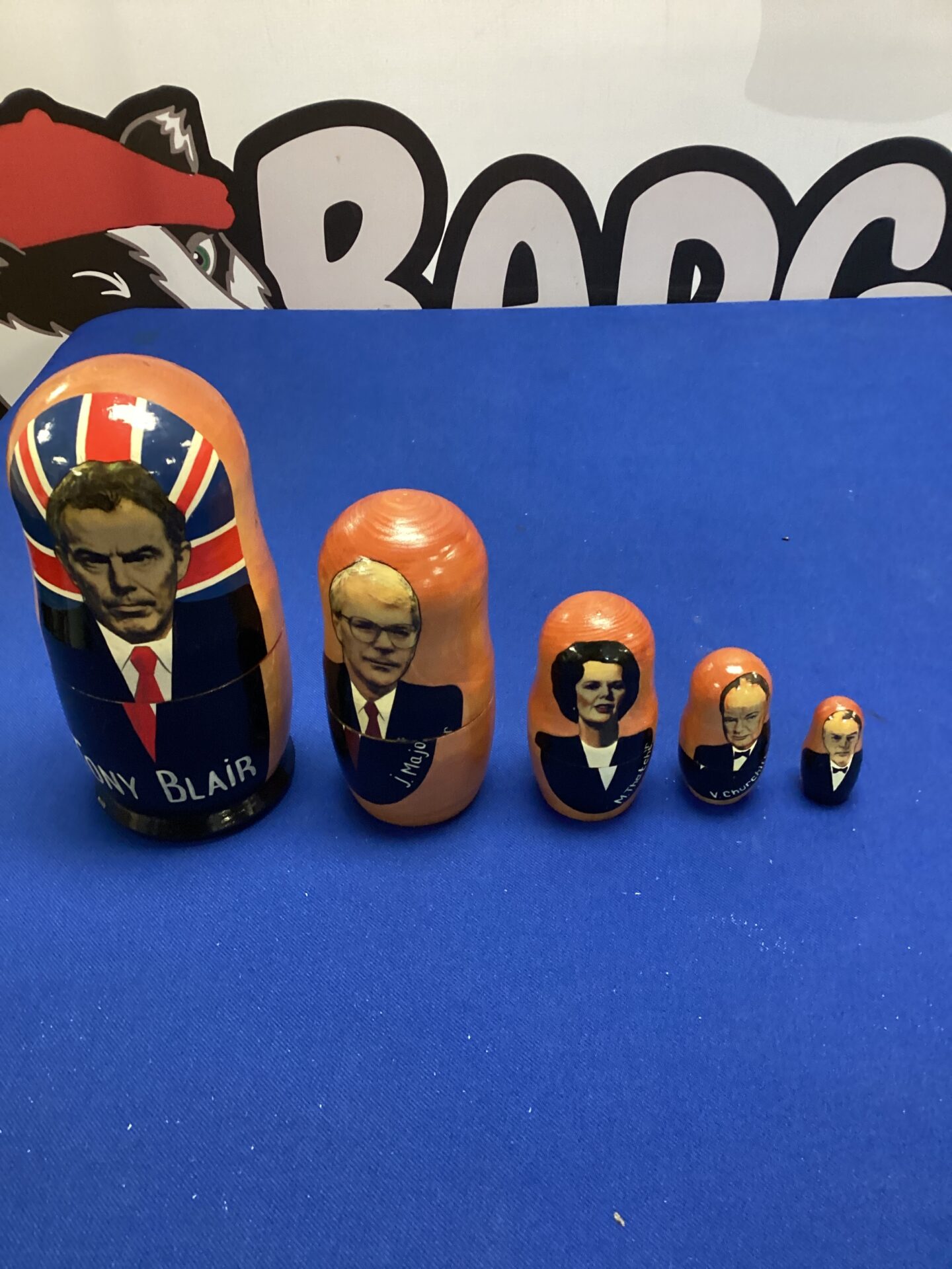 267 Set of UK prime ministers Russian dolls