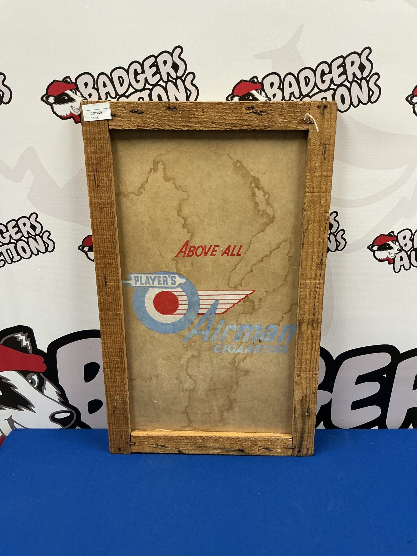 785 Vintage above all players airman cigarettes advertising board