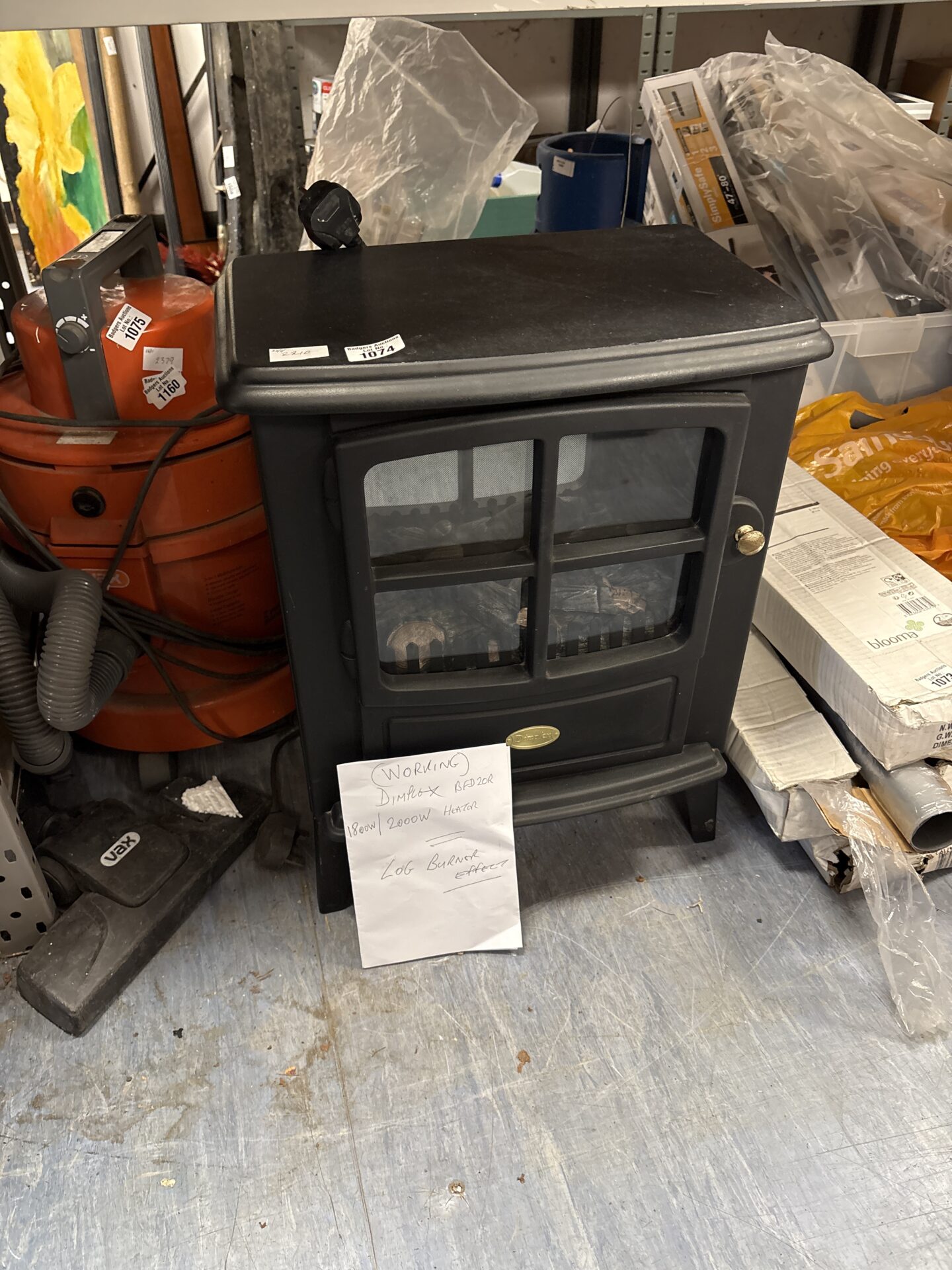 1074 Dimplex Brayford Electric Freestanding Stove Working