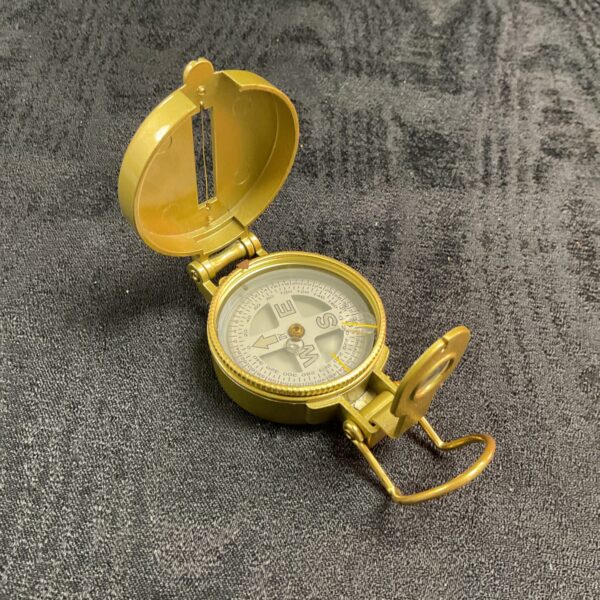 Vintage brass Engineers Directional Compass for surveying and navigation.