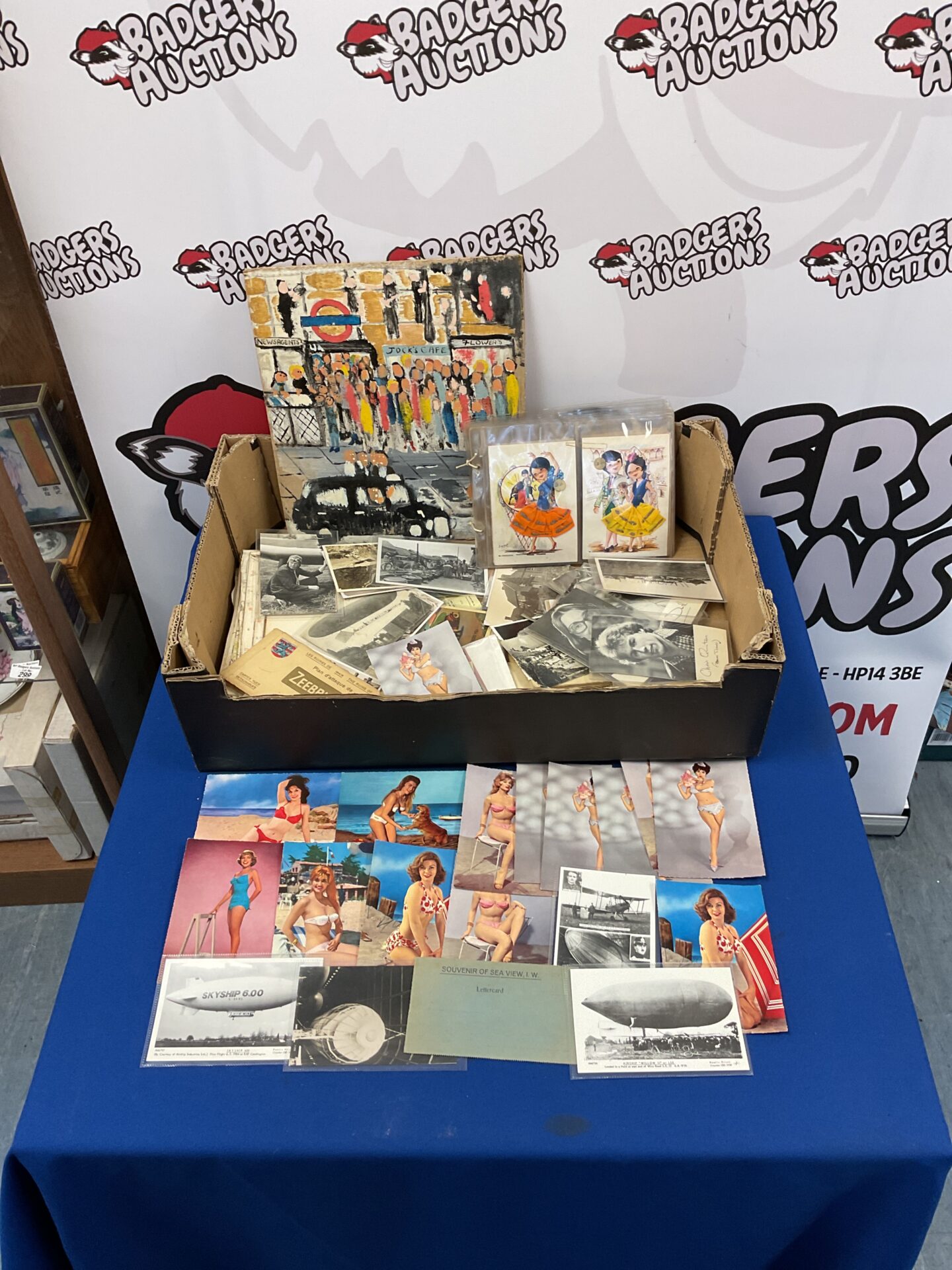 080 Box of vintage & antique ephemera including photographs & postcards