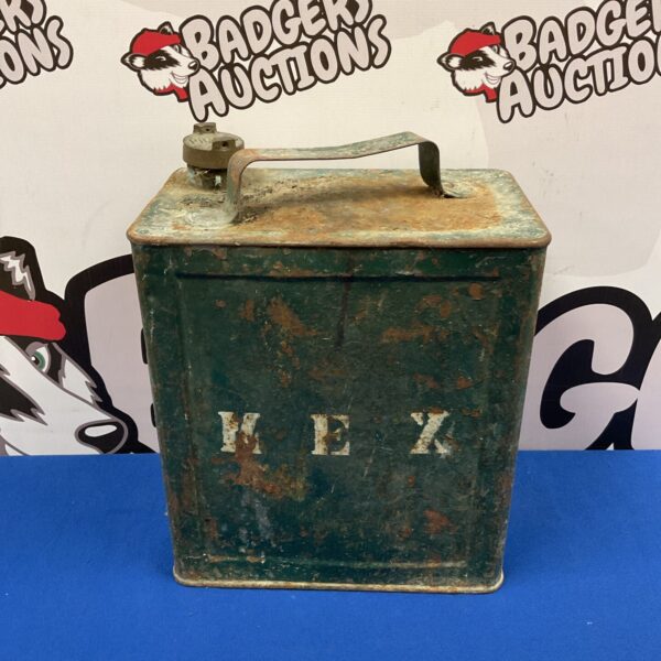 Vintage F F & S Ltd fuel can with Pratts cap, 1941.