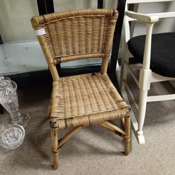 Vintage child's wicker & bamboo chair