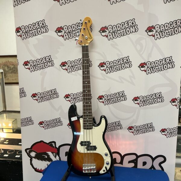 Vintage Encore Blaster electric guitar with a sunburst finish.