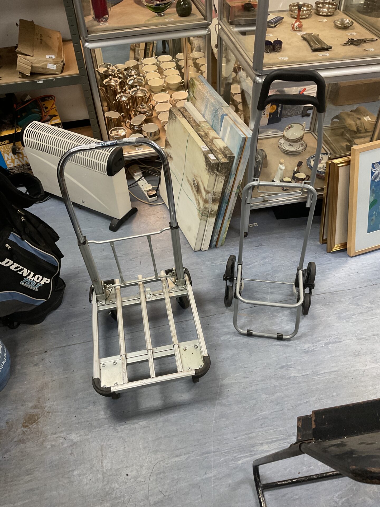 627 Two folding trolleys