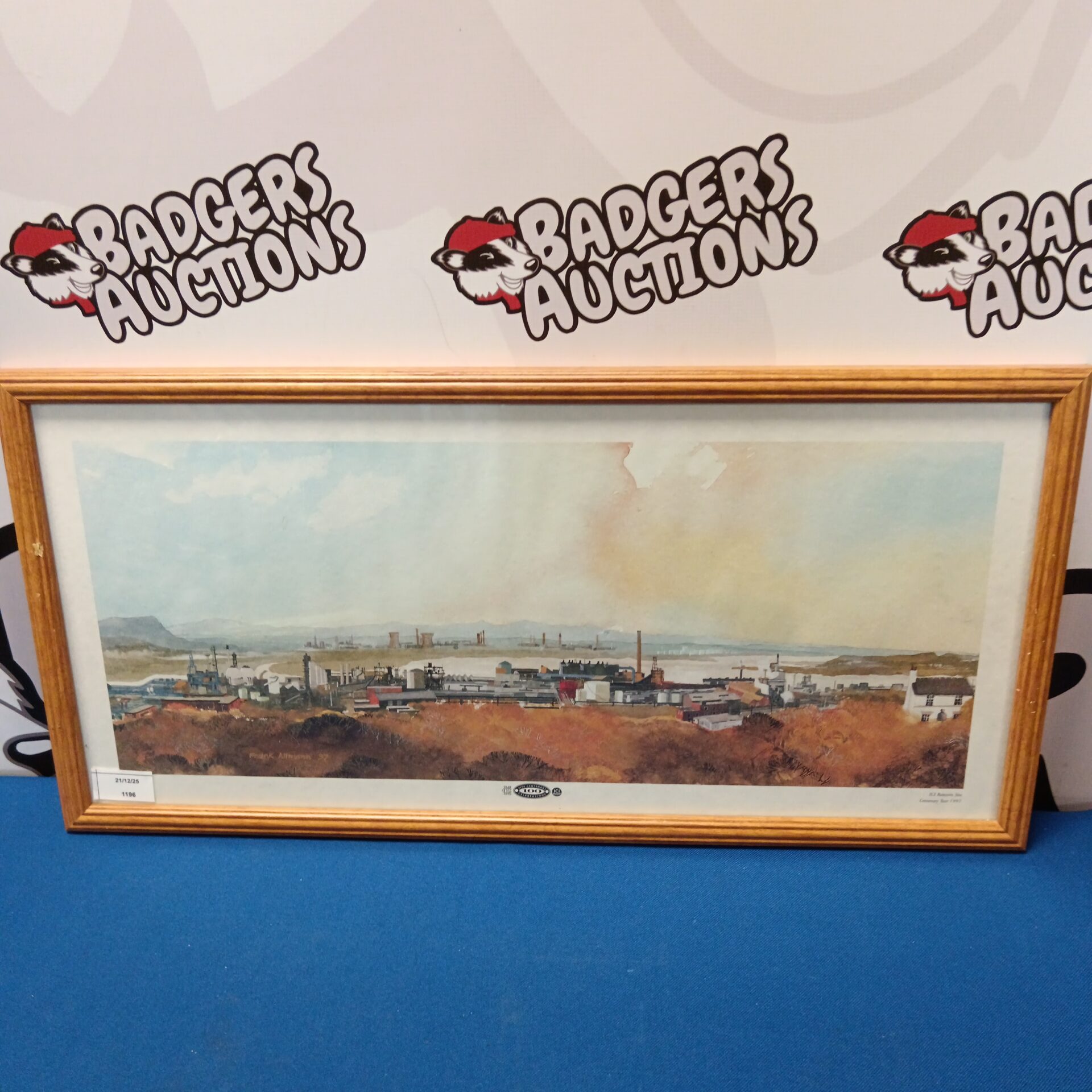 687 Frank altman framed print of the ICI Runcorn industrial site