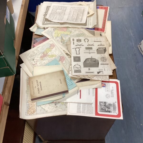 Box of mixed ephemeral inc ford 8 workshop manual