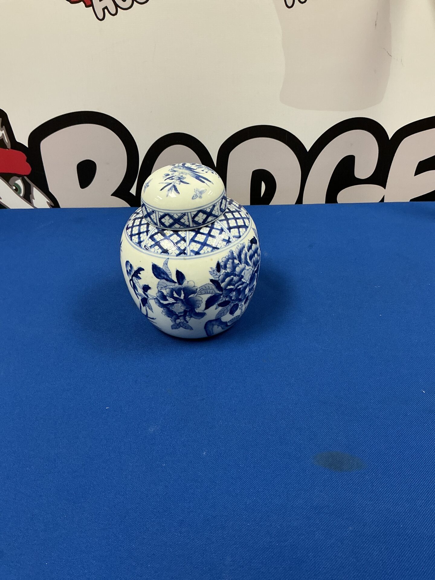239 Japanese Blue and White Ginger Jar