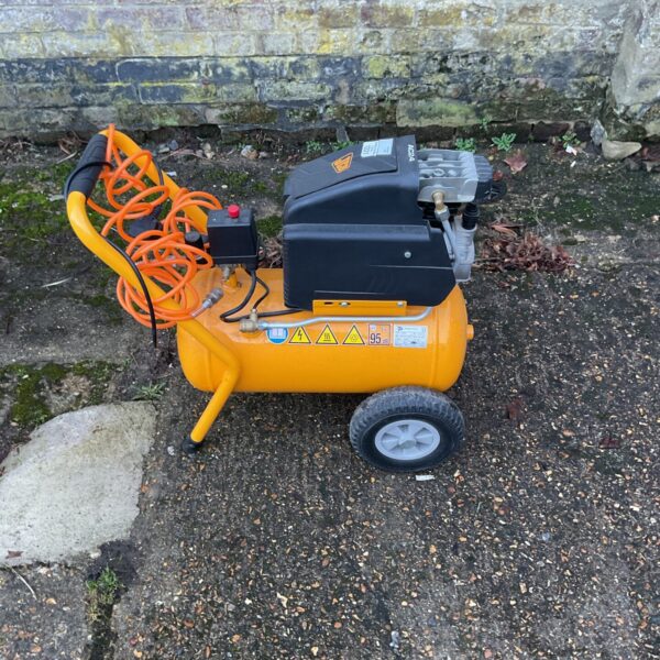 JCB AC 24 air compressor with generator, portable workshop tool.