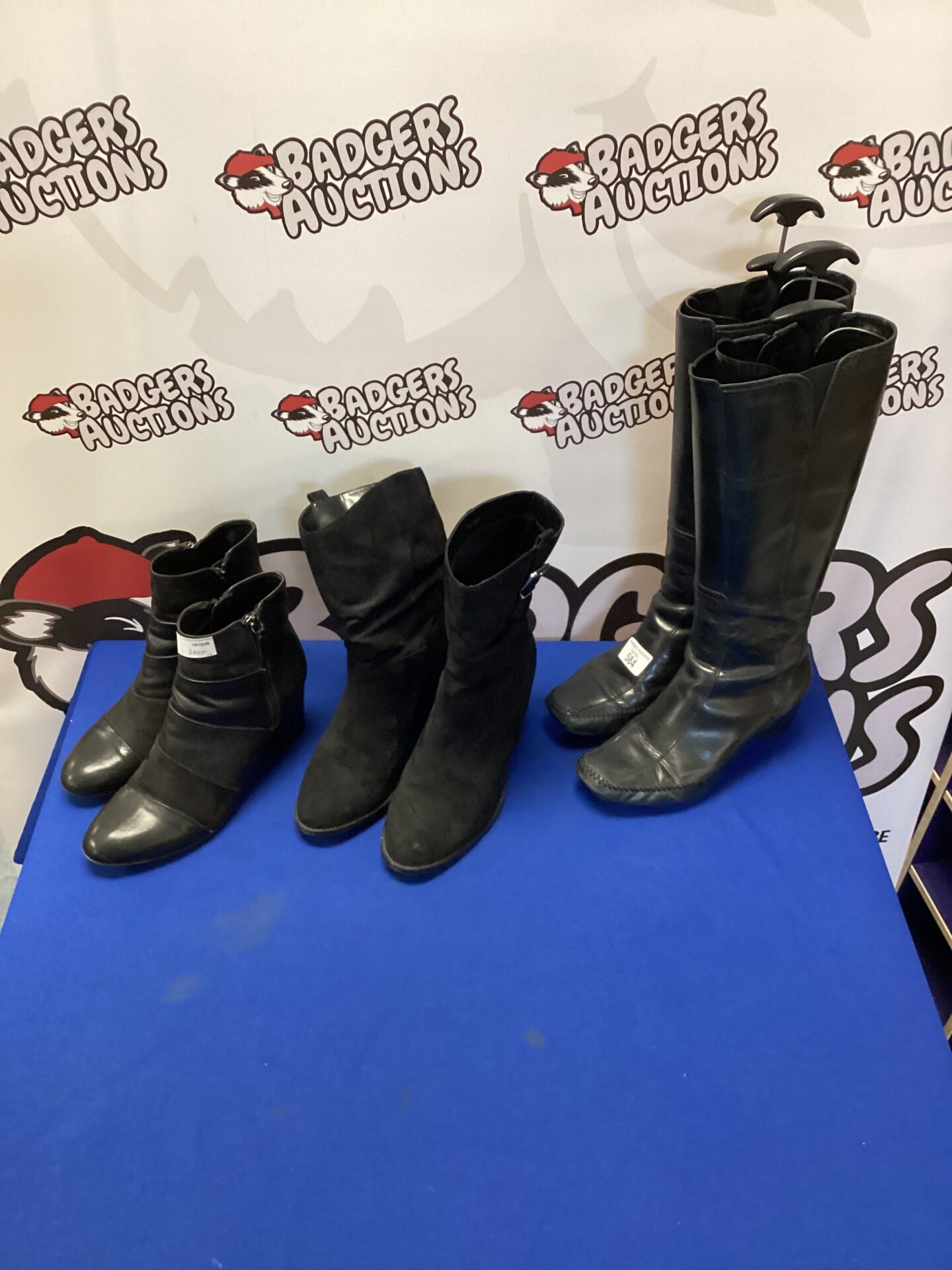 497 Three pairs of ladies boots size 41 inc new look