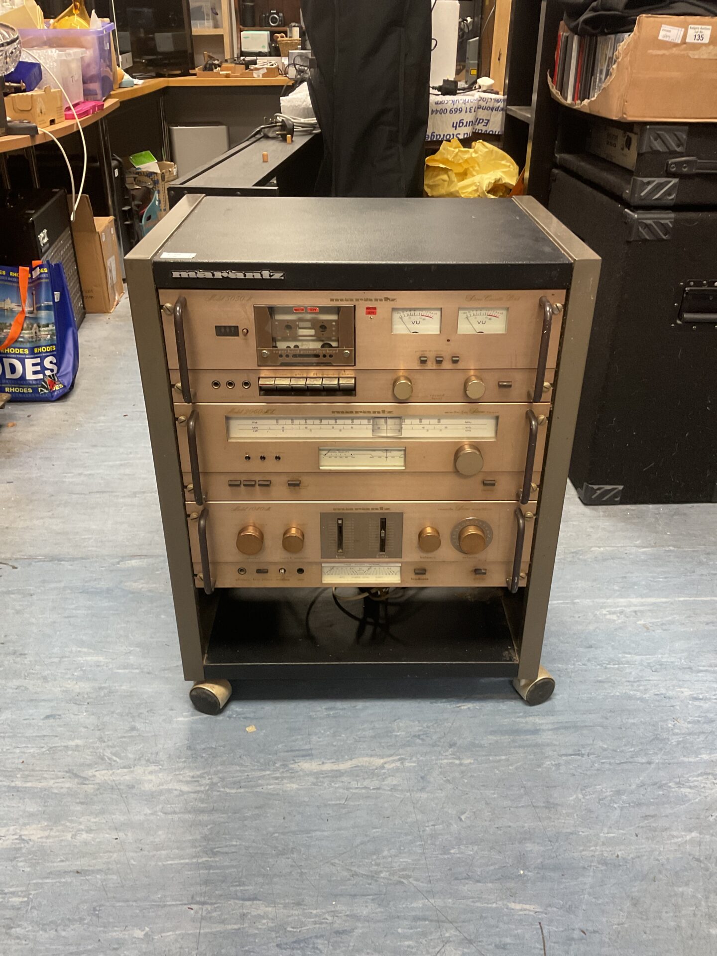 134 Marantz retro hifi system, with model 5050M cassette deck, 2060ML tuner, 1040M amplifier