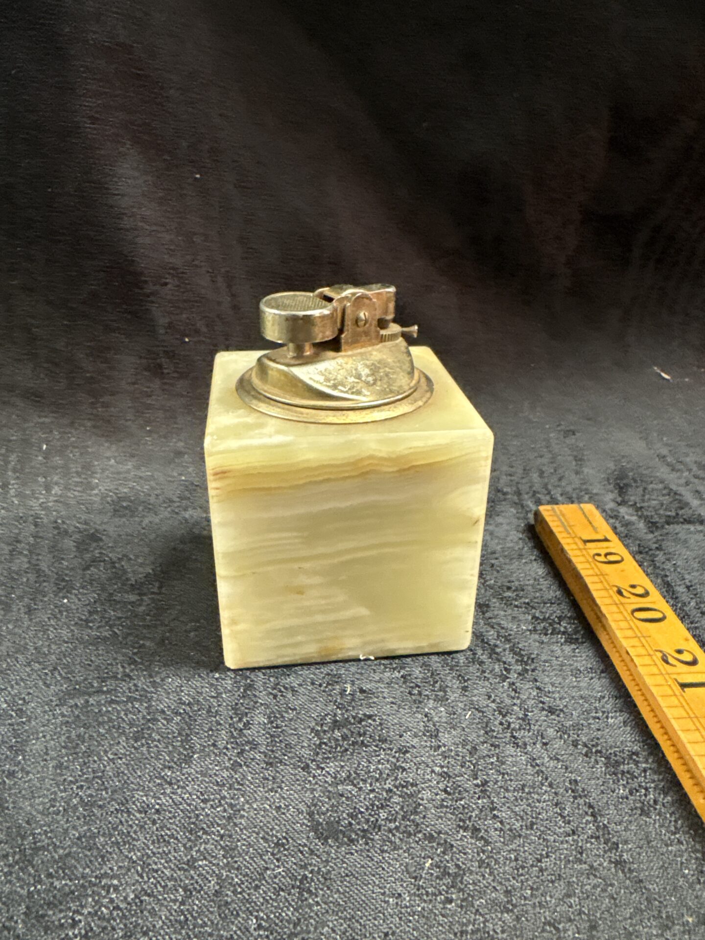875 Marble And Brass Table Lighter