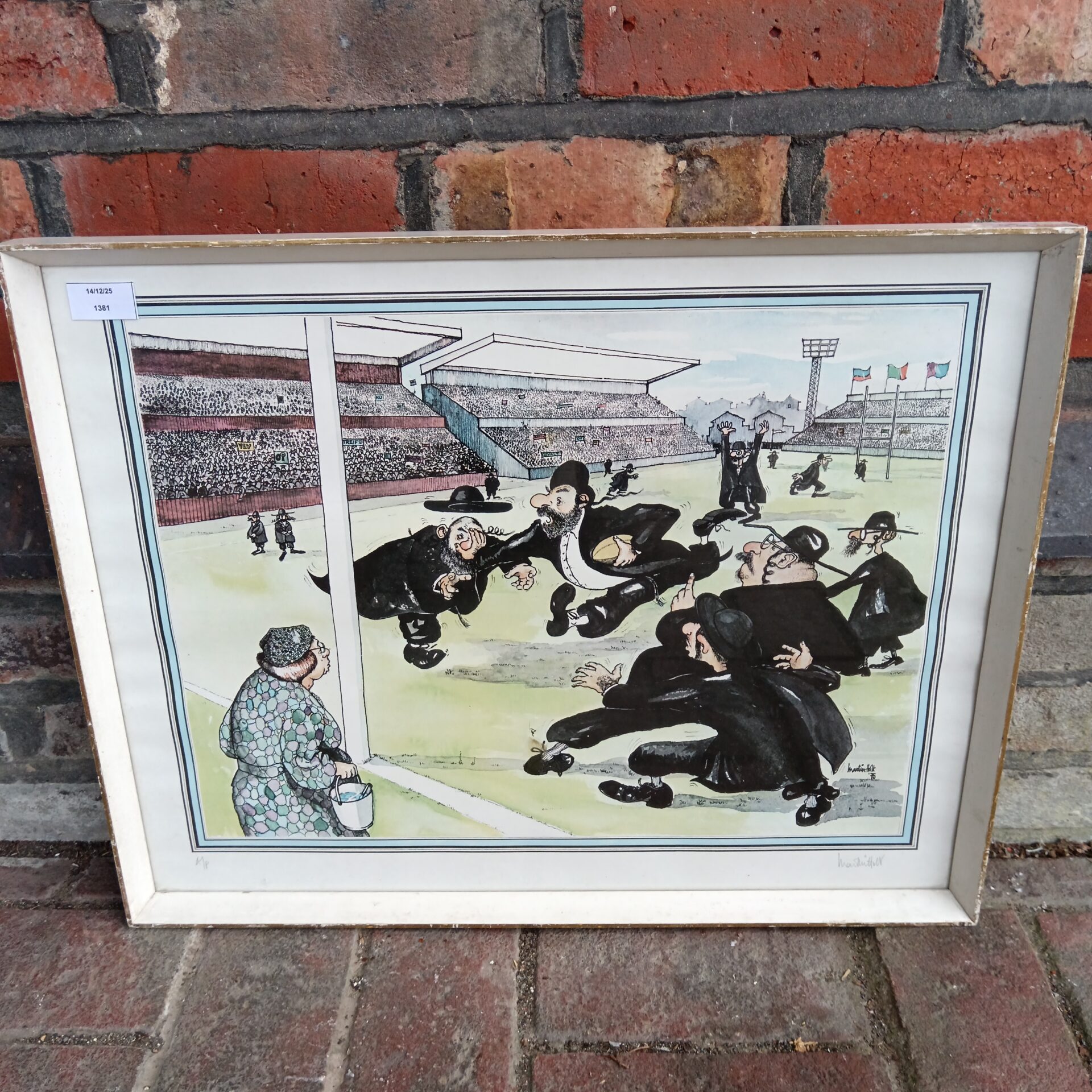 702 Martin Holt artist proof print the Rabis football match
