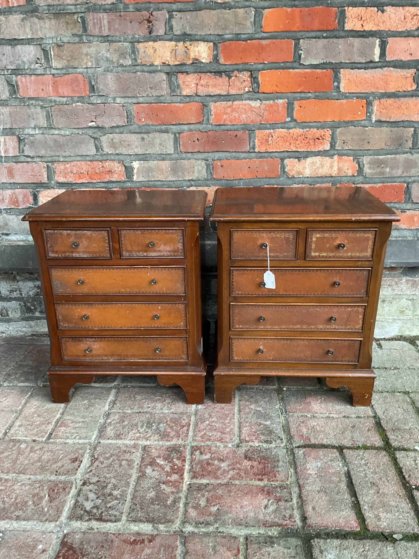 241 pair of collectors cabinets fashioned as miniature chest of drawers