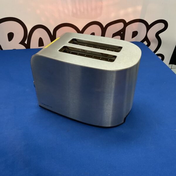 Stainless steel Morphy Richards toaster, vintage kitchen appliance.