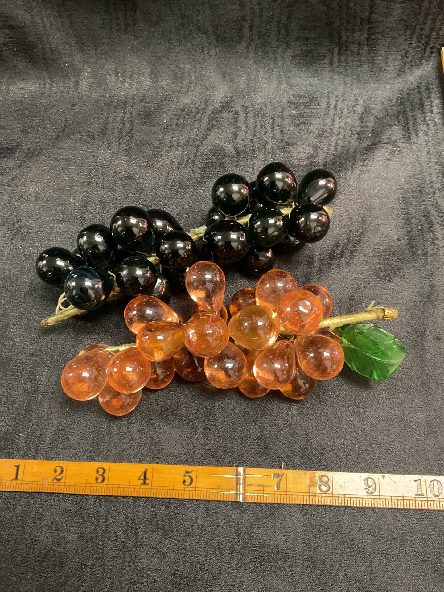 985 Two Murano glass grapes table decoration circa 1960s