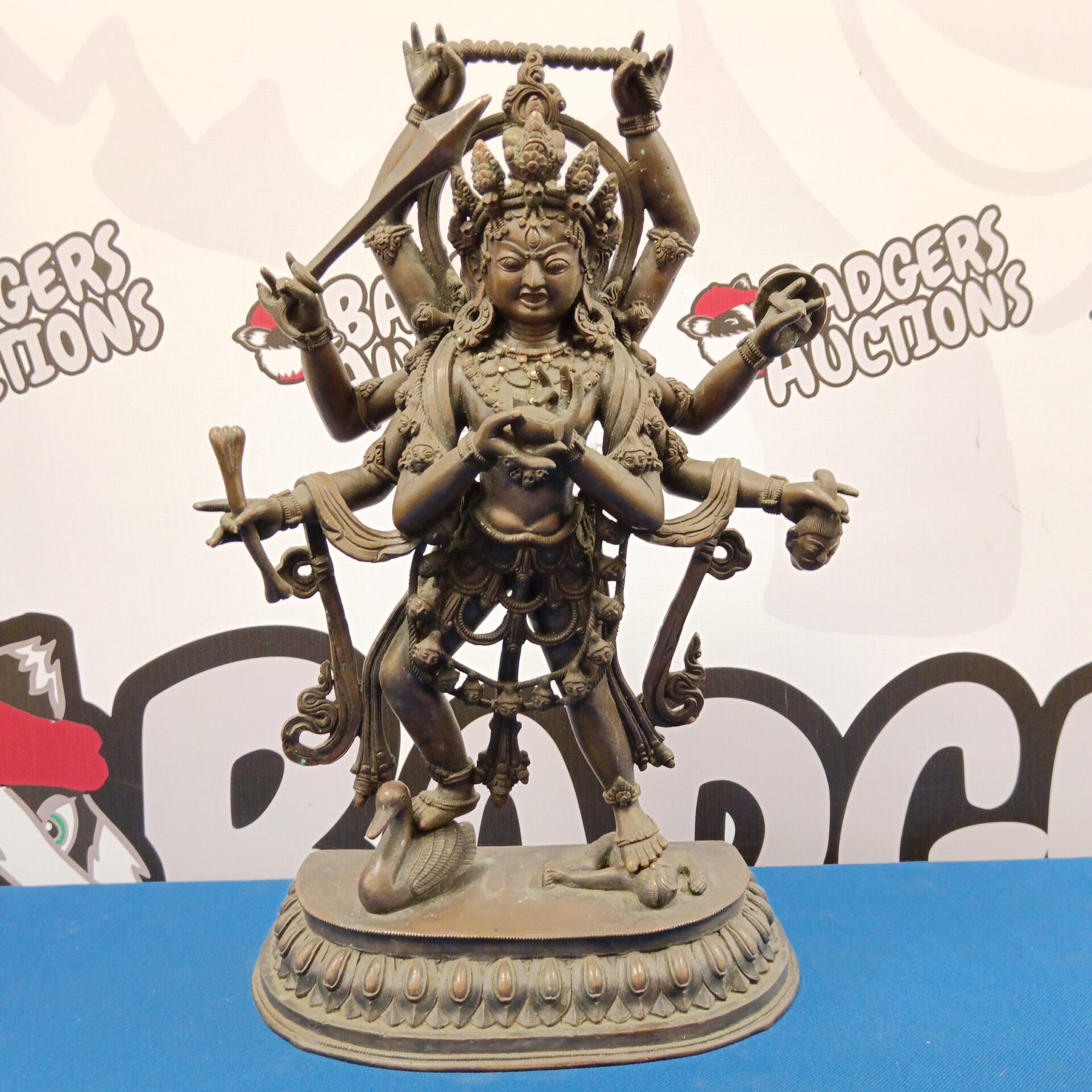 012 antique Nepalese bronze Buddhist deity sculpture 39cm tall