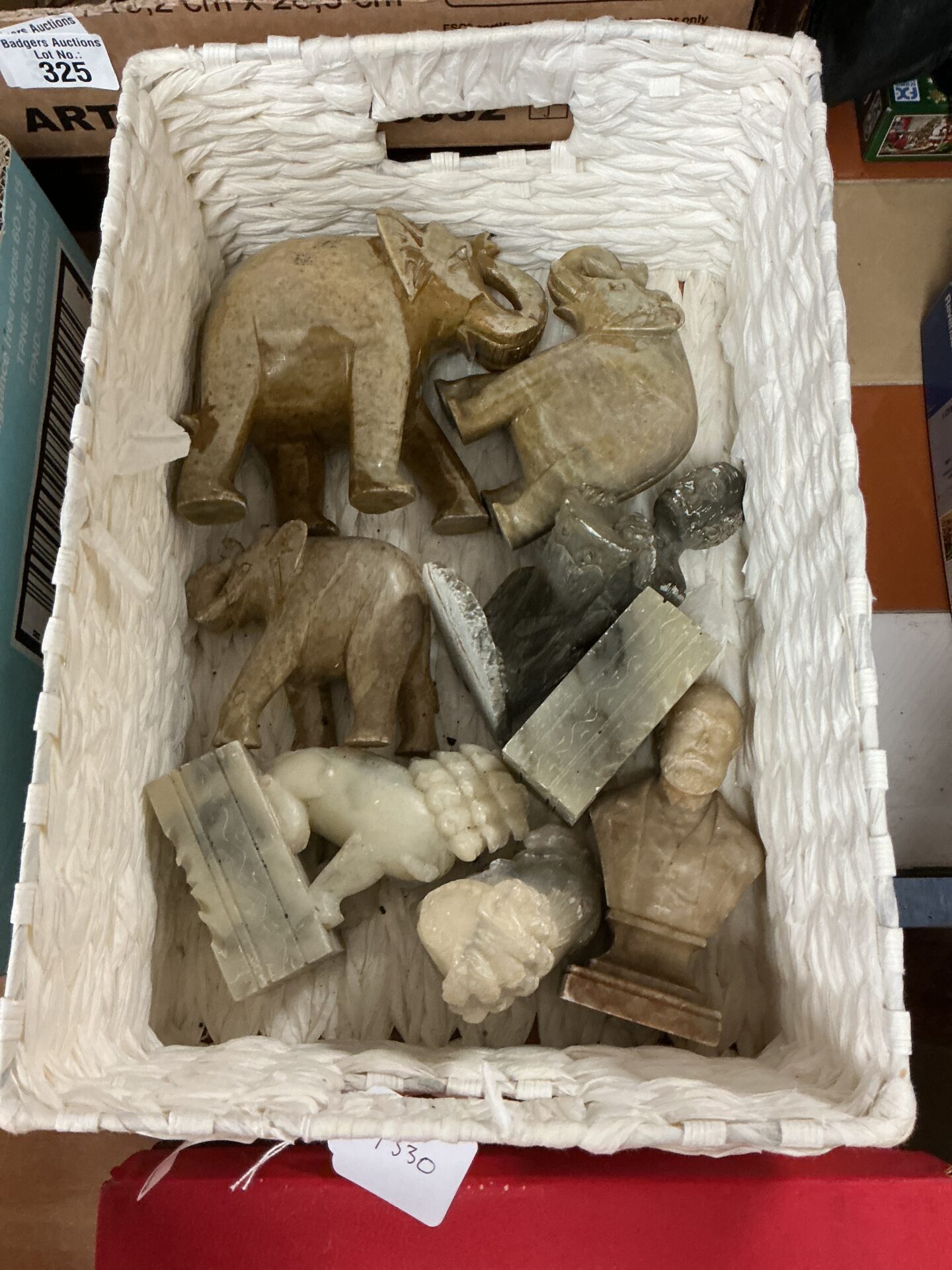 330 Collection of onyx animal figurines