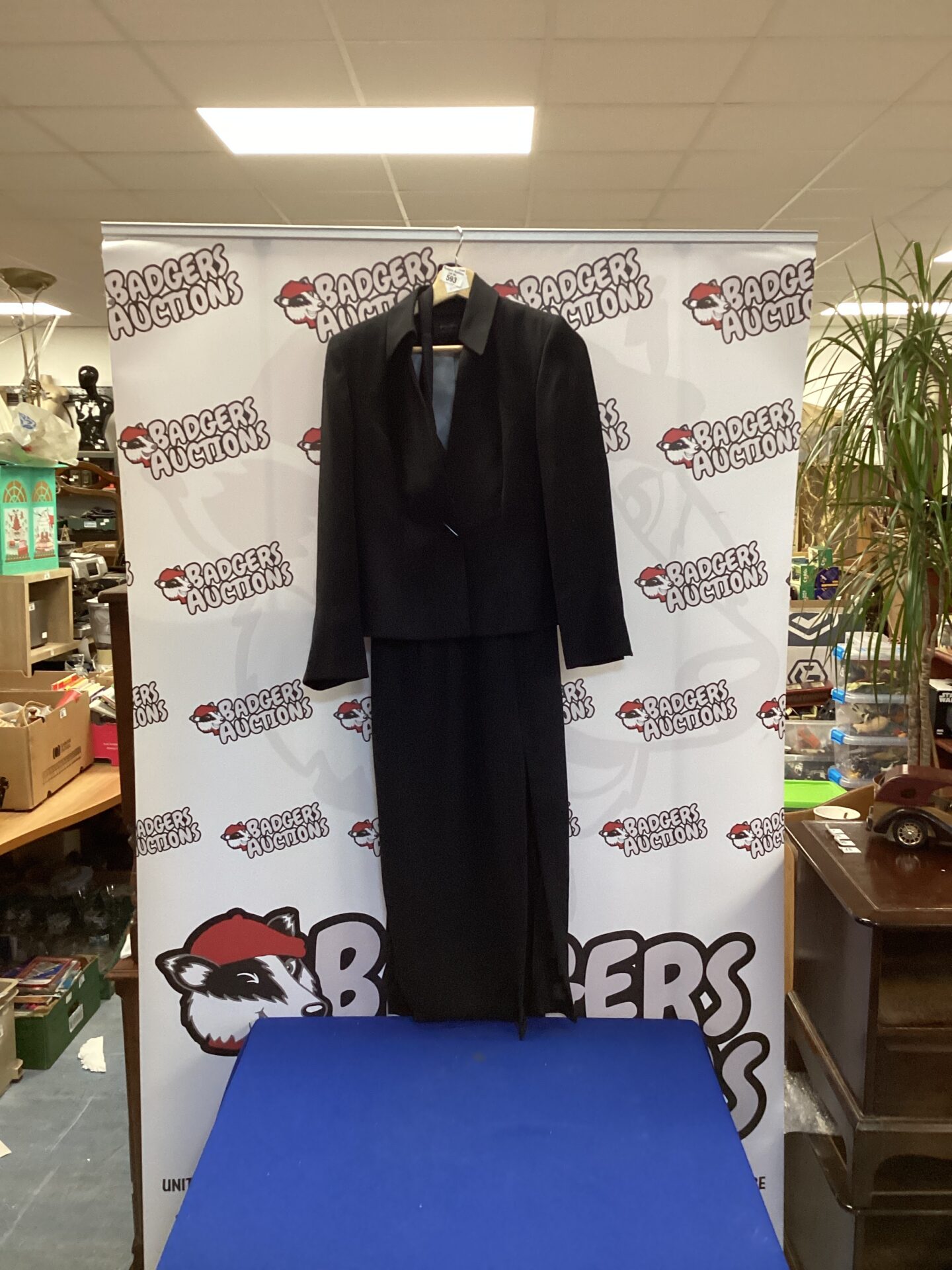 532 Principles black evening dress size 12 with principles evening jacket size 12
