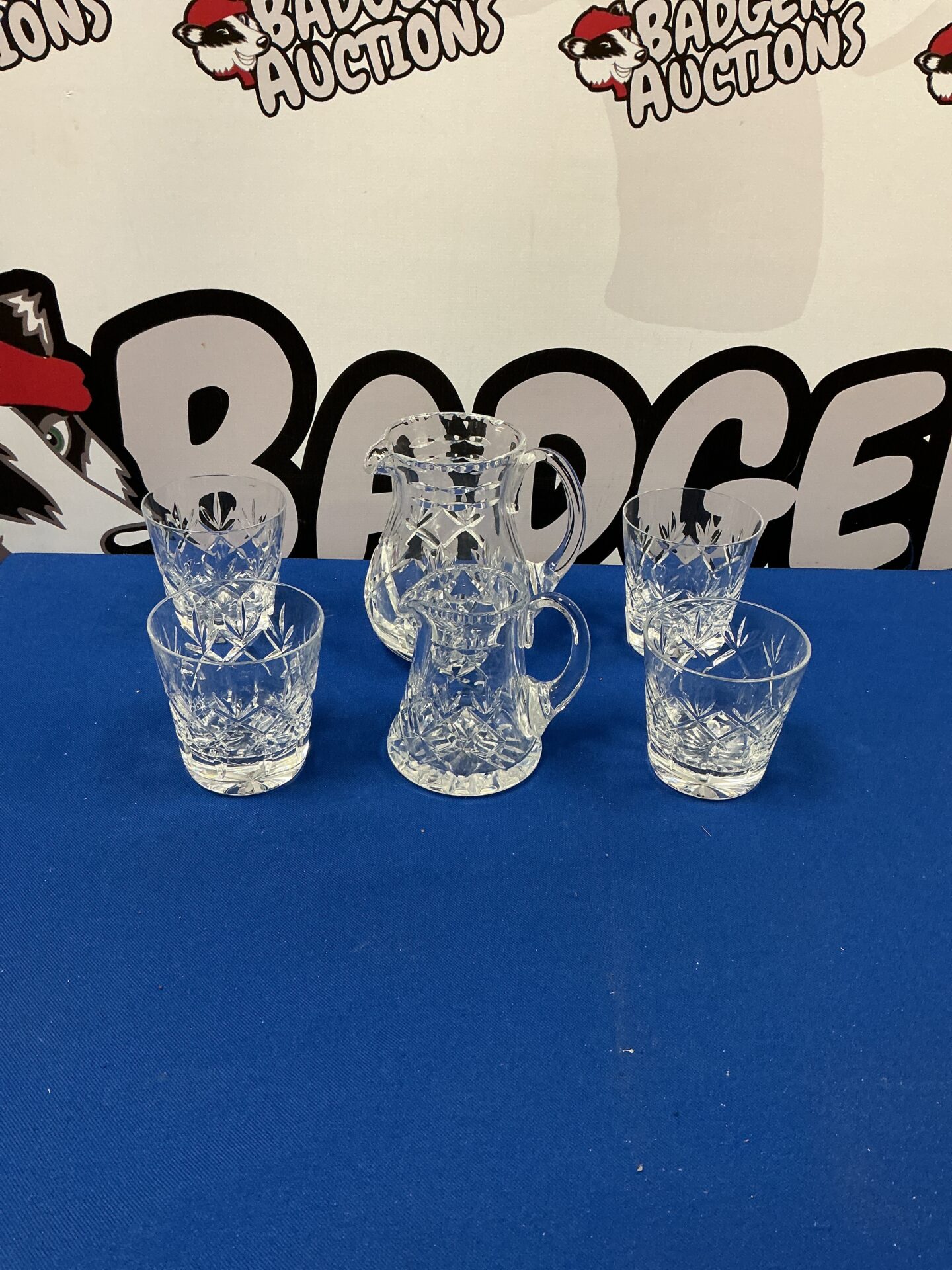 310 Set of Royal Doulton Whiskey Tumblers with Two Water Jugs