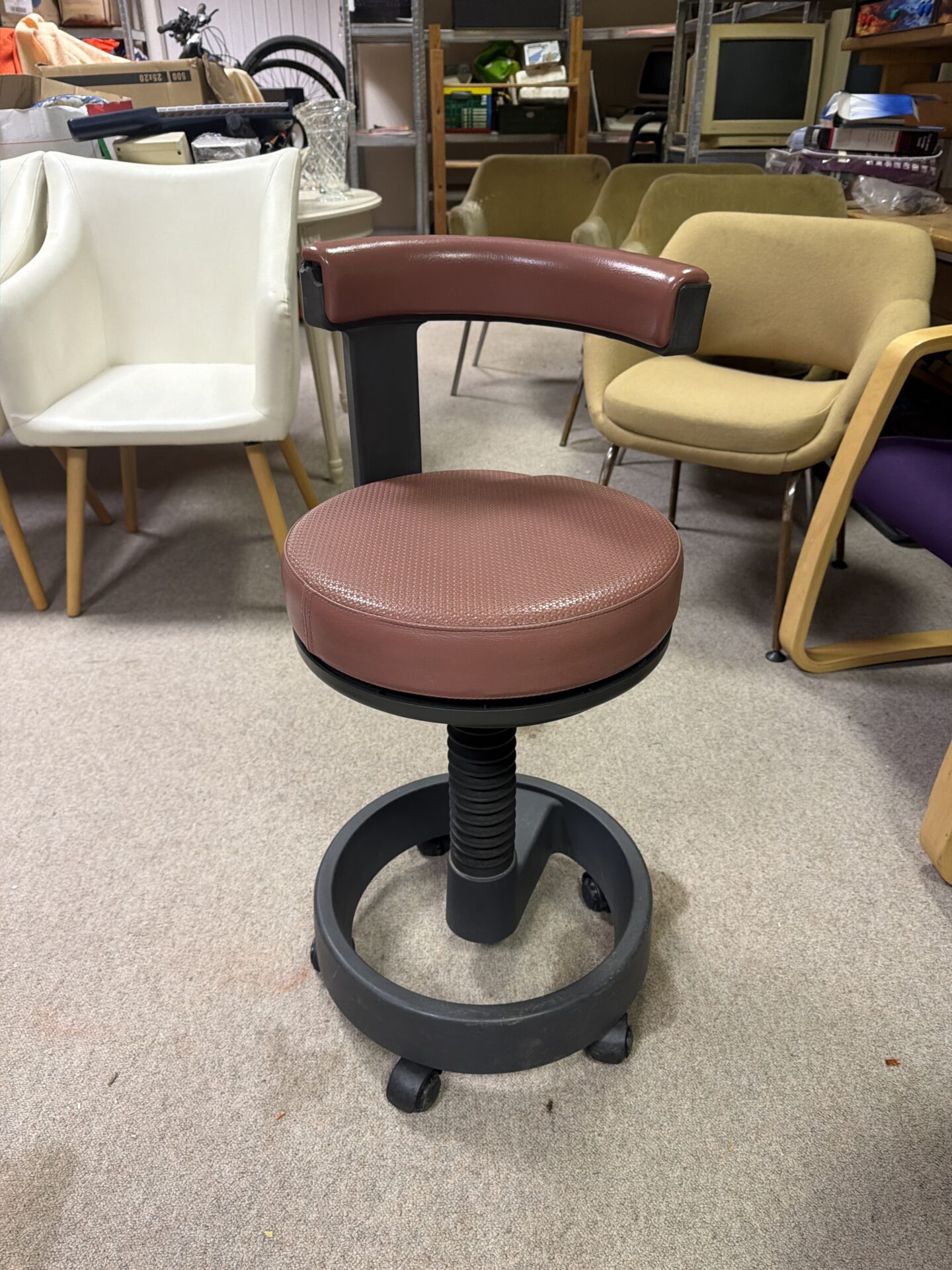 670 vintage Siemens “Sirona” rising fall medical stool