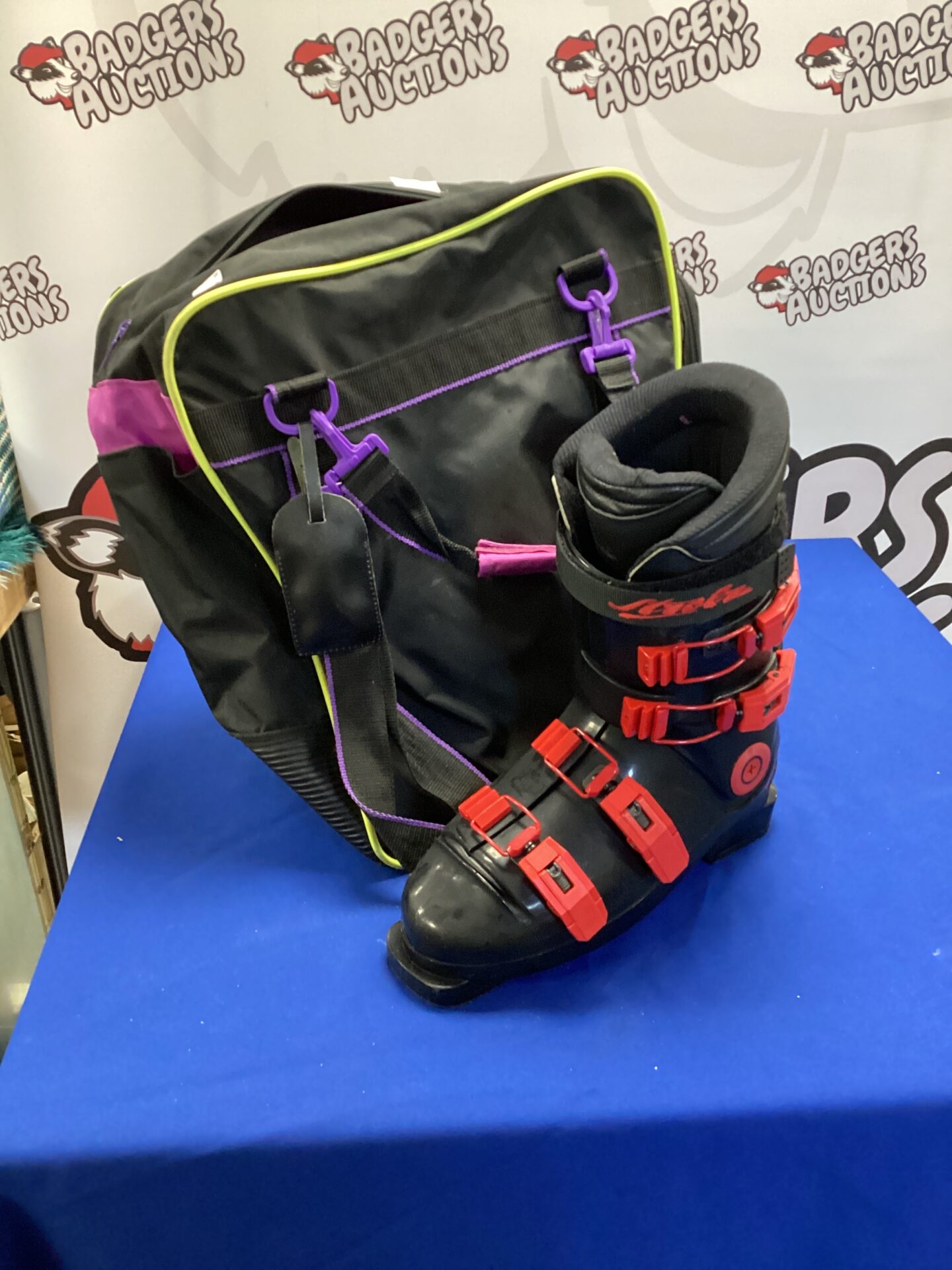 733 pair of ski boots in Raechelle bag