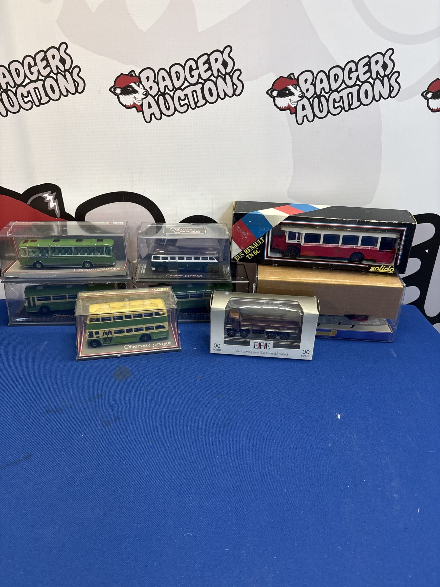 394 Selection of boxed diecast models inc solido and original minibus