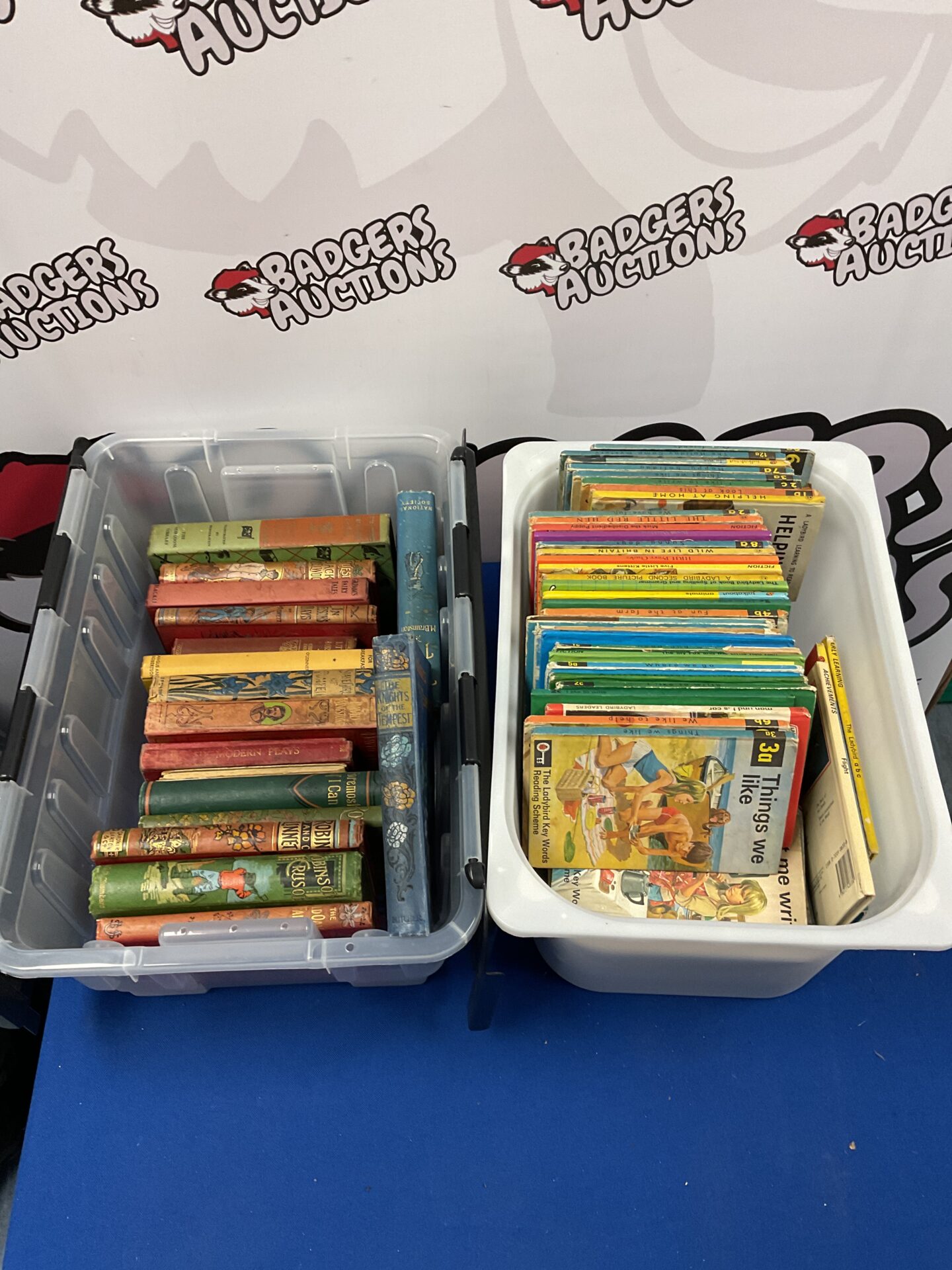 082 Two boxes of vintage children’s books including ladybird