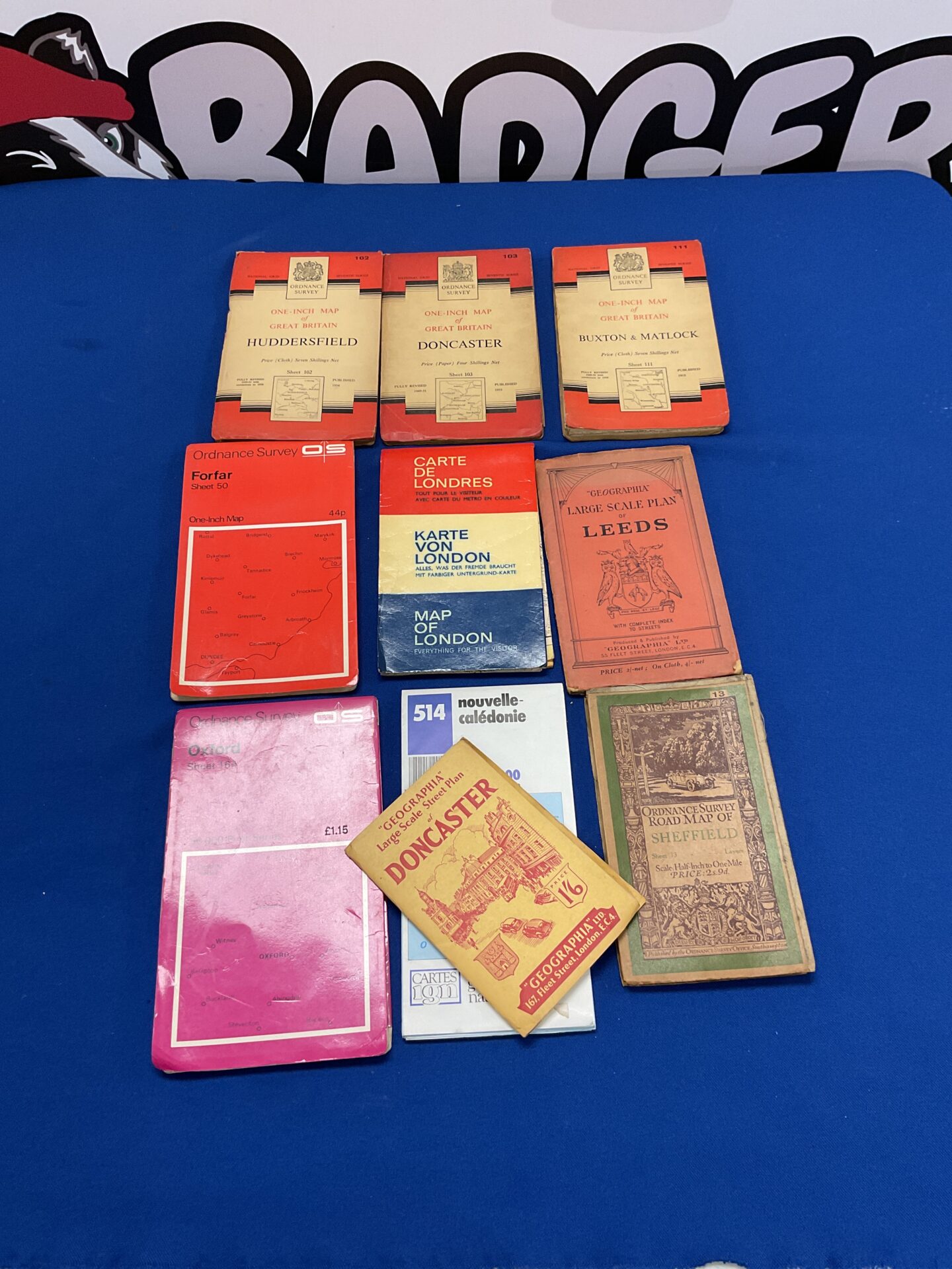 521 Collection of vintage Ordnance Survey and other maps