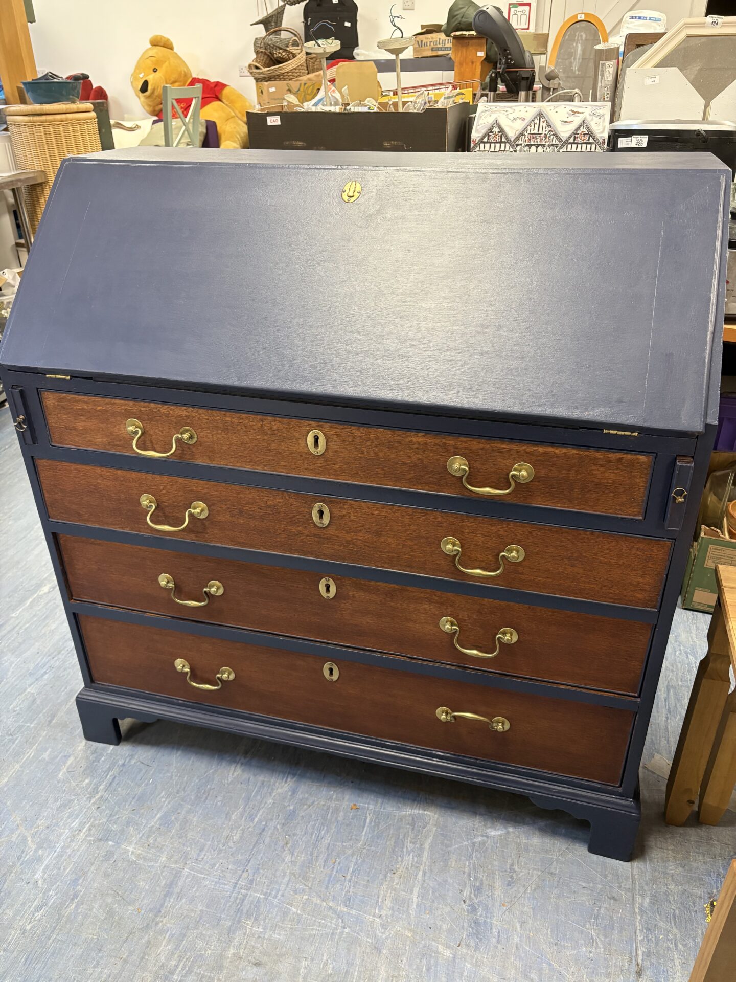 464 Large Vintage Upcycled Writing Bureau