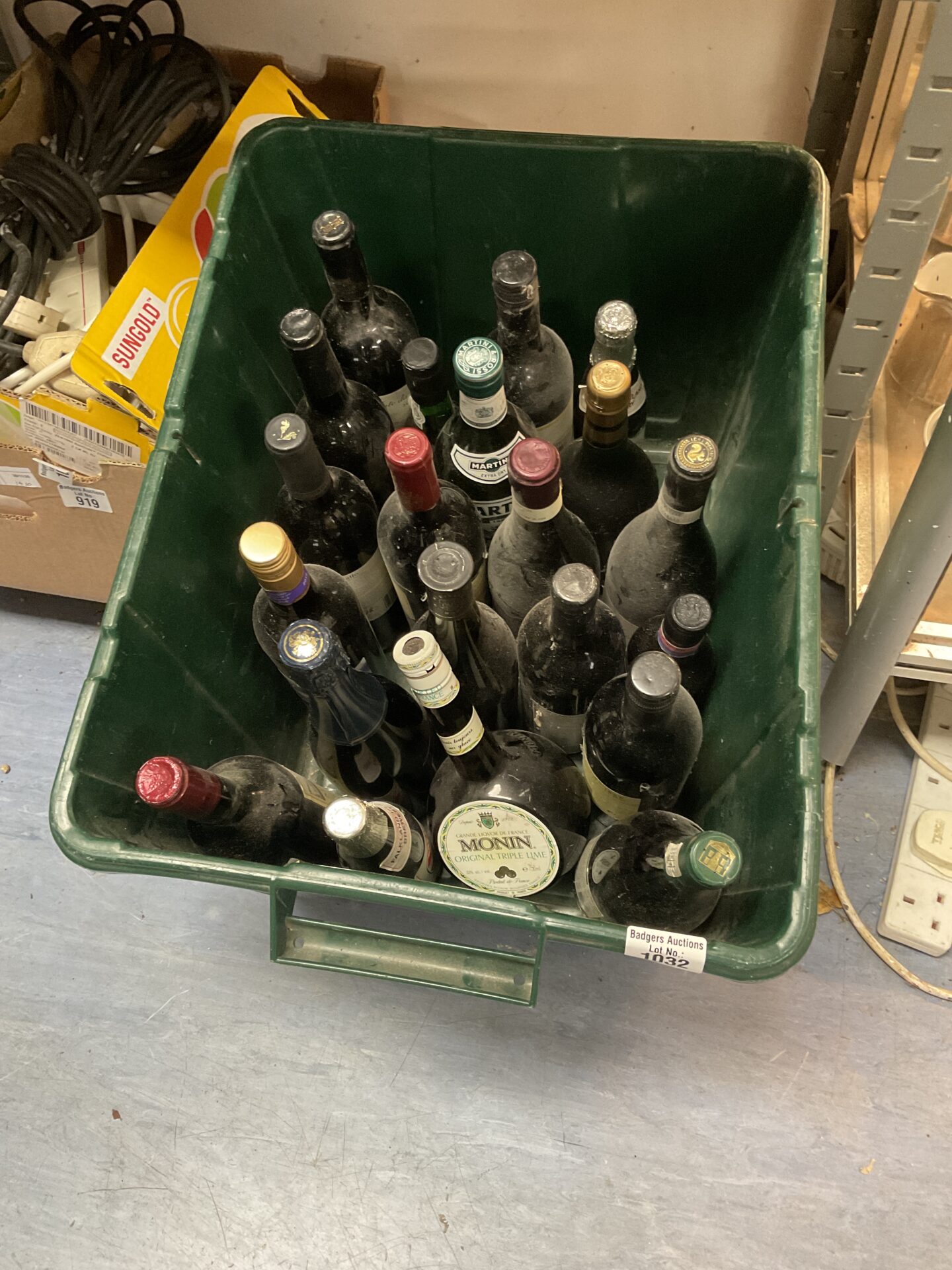 1032 Selection of wines & spirits from house clearance