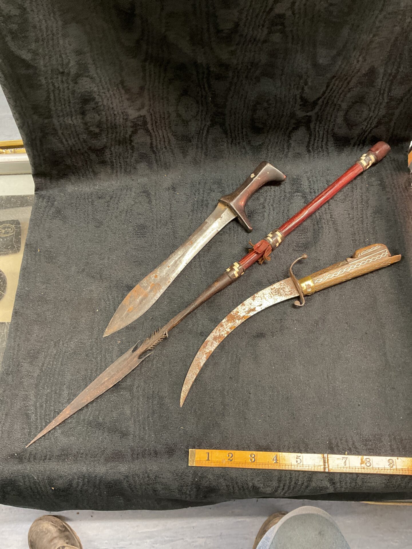 912 Two ceremonial daggers assagai zulu spear