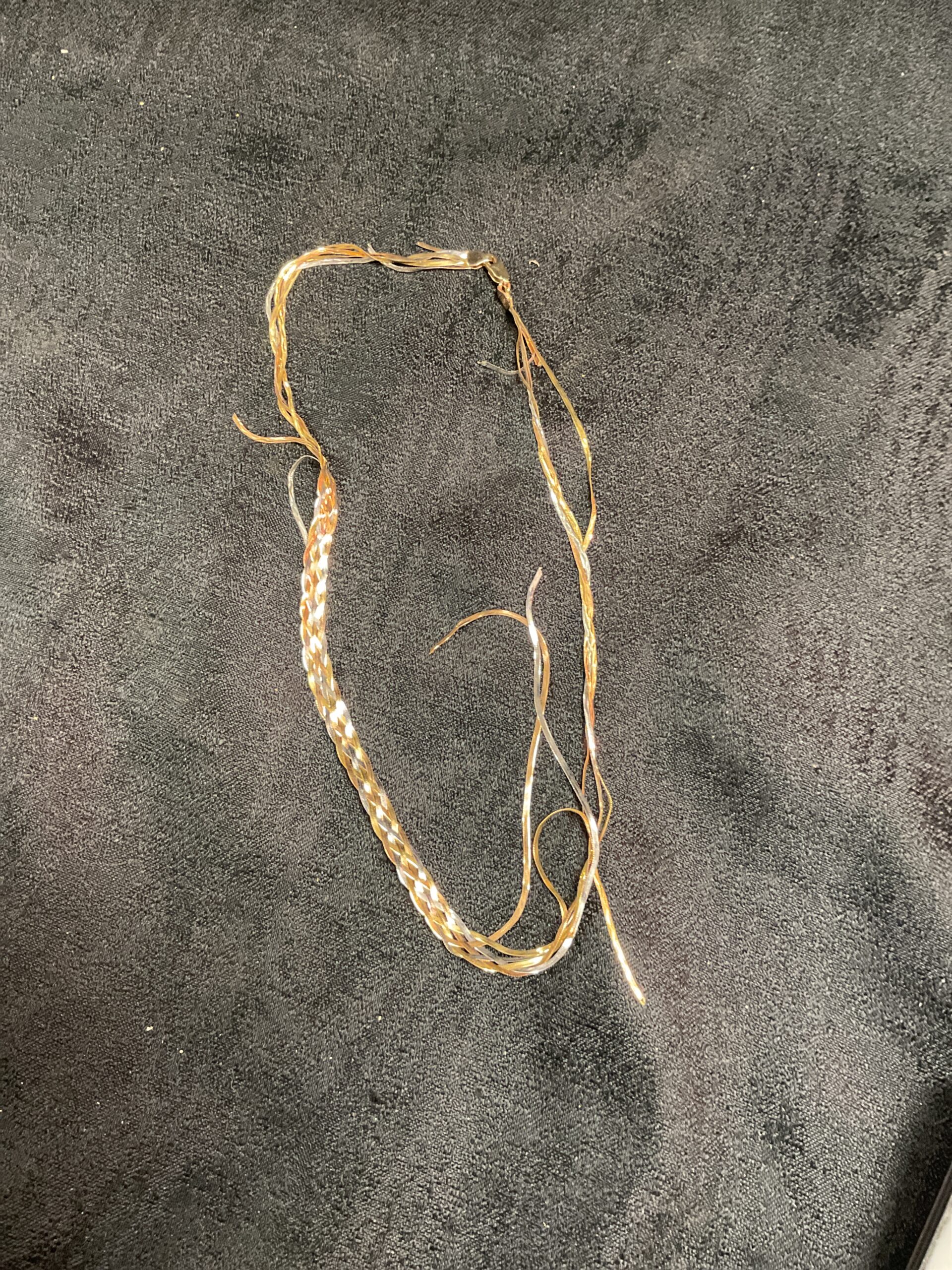 916 9ct three tone gold scrap necklace 6.6g