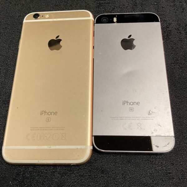 Gold Apple iPhone 6s back view for spares or repair.