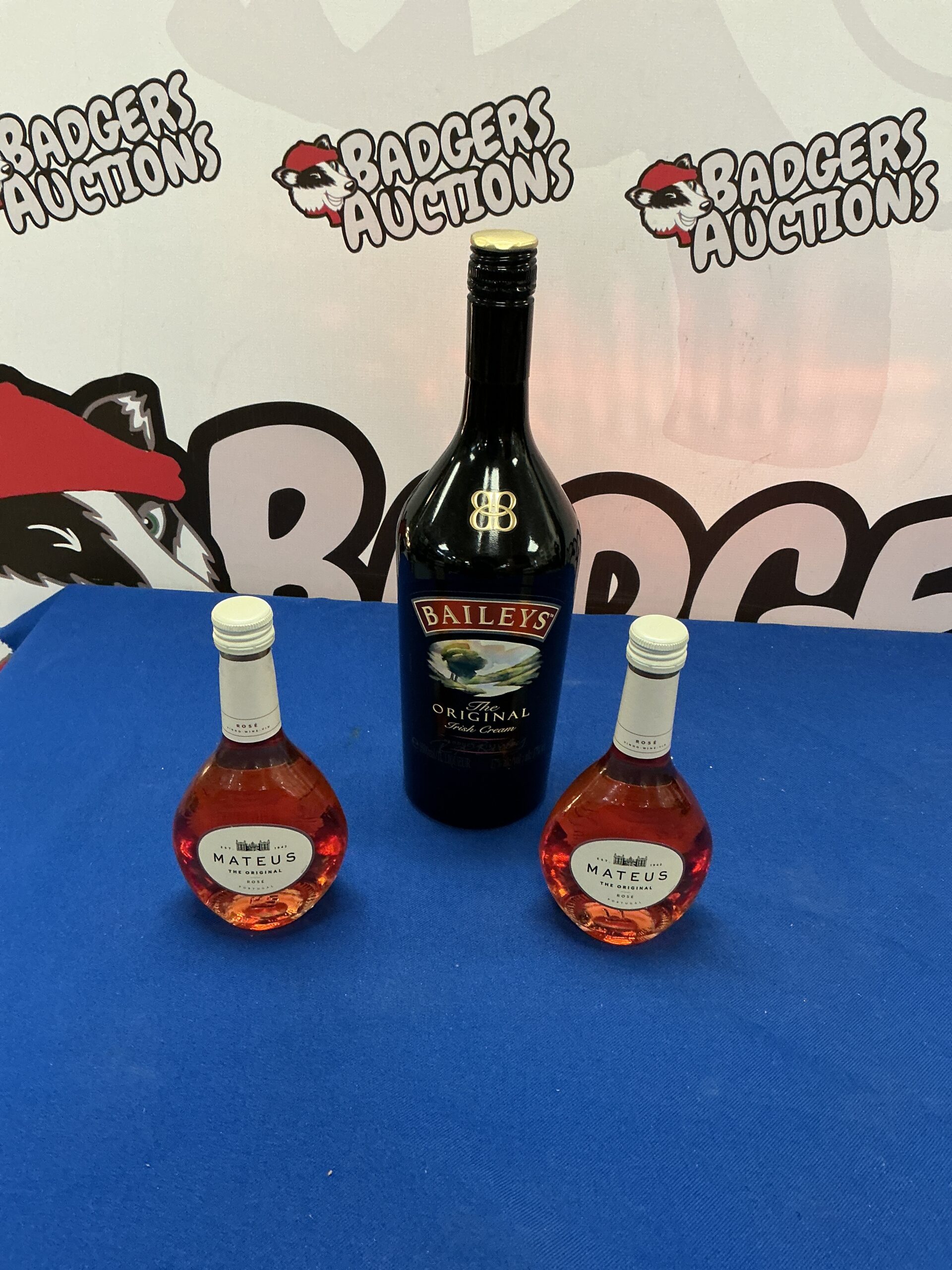 992 Bottle of Baileys And two small bottles of Mateus Rose wine
