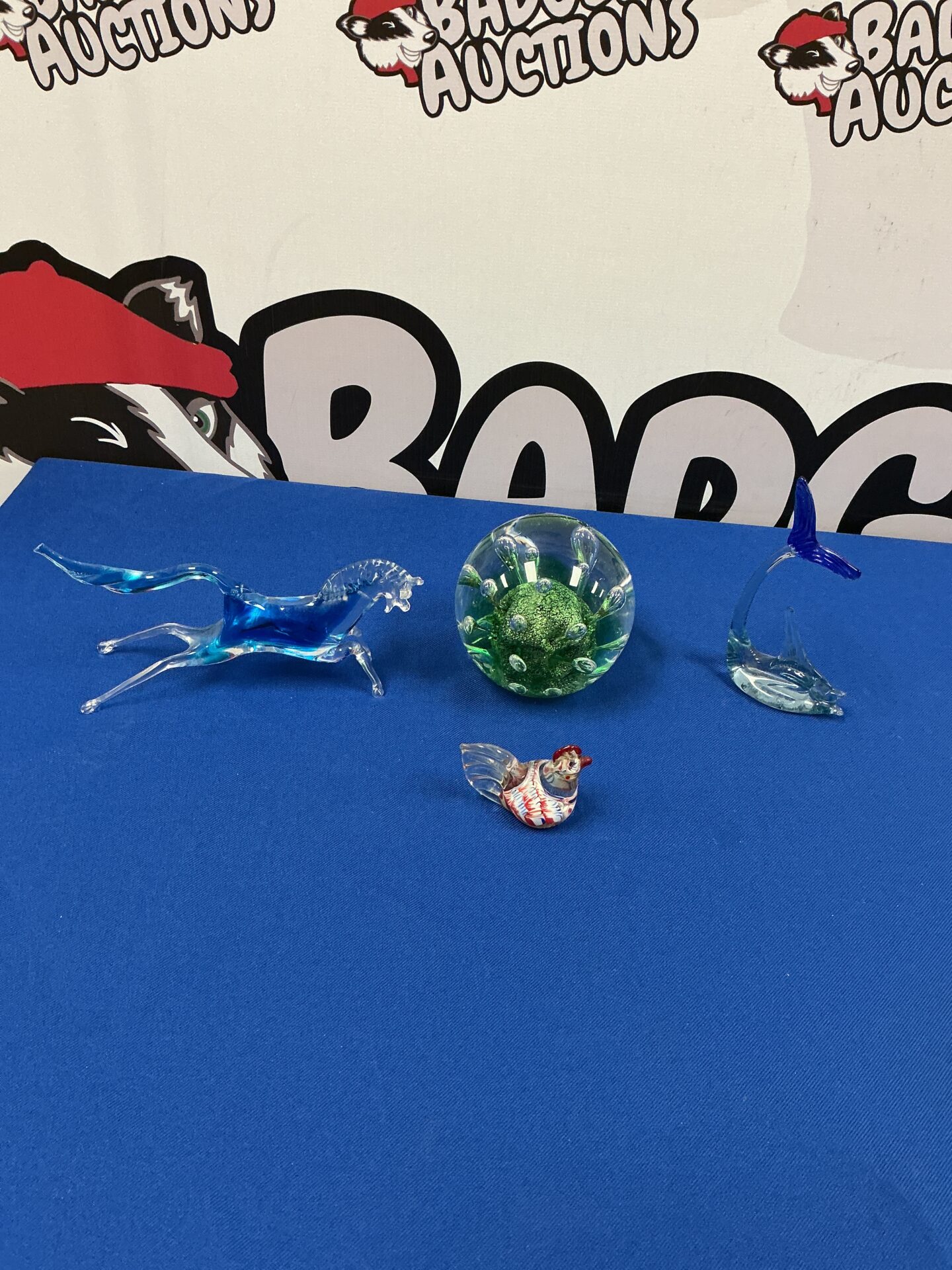 281 Collection of Glass ornaments inc Paperweight