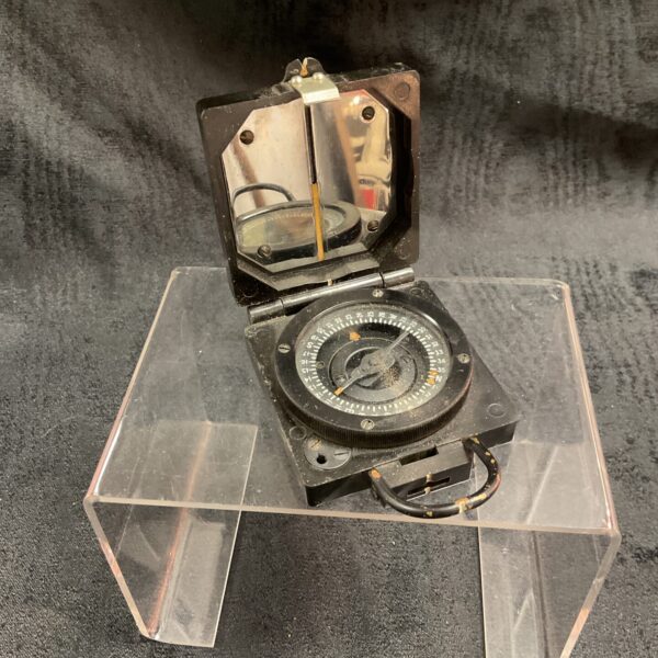 Vintage British Army Mark One compass with open sight.