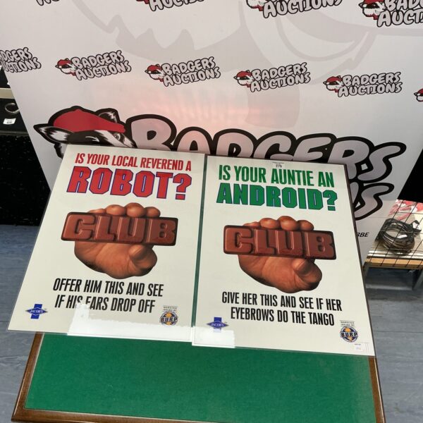 Vintage Club biscuit advertising posters, colourful retro wall art.