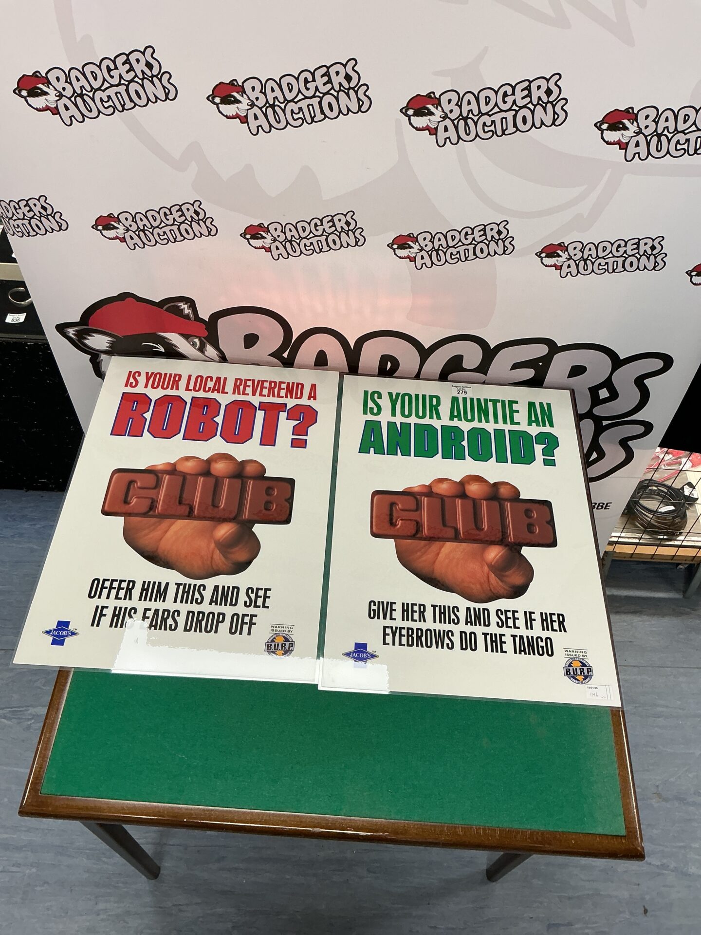 279 Two Club biscuits advertising posters