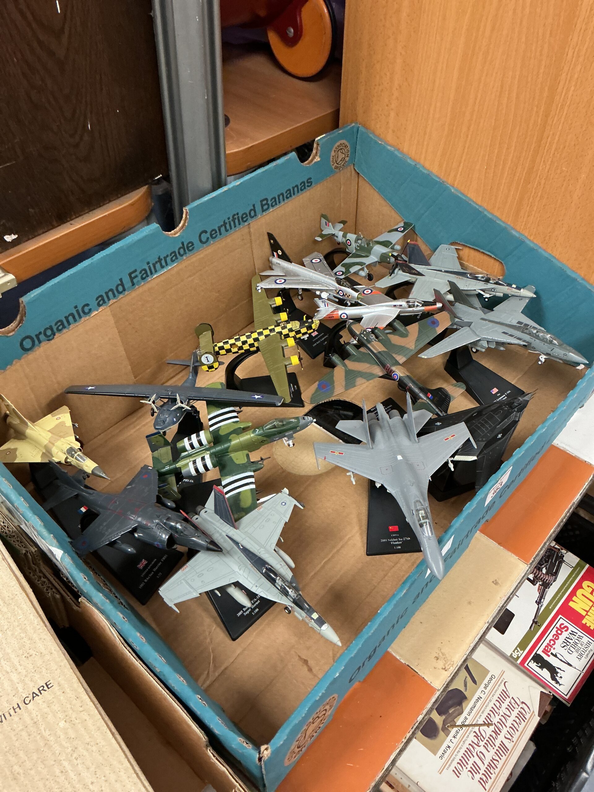 363 Collection of Diecast Model aeroplanes with stands