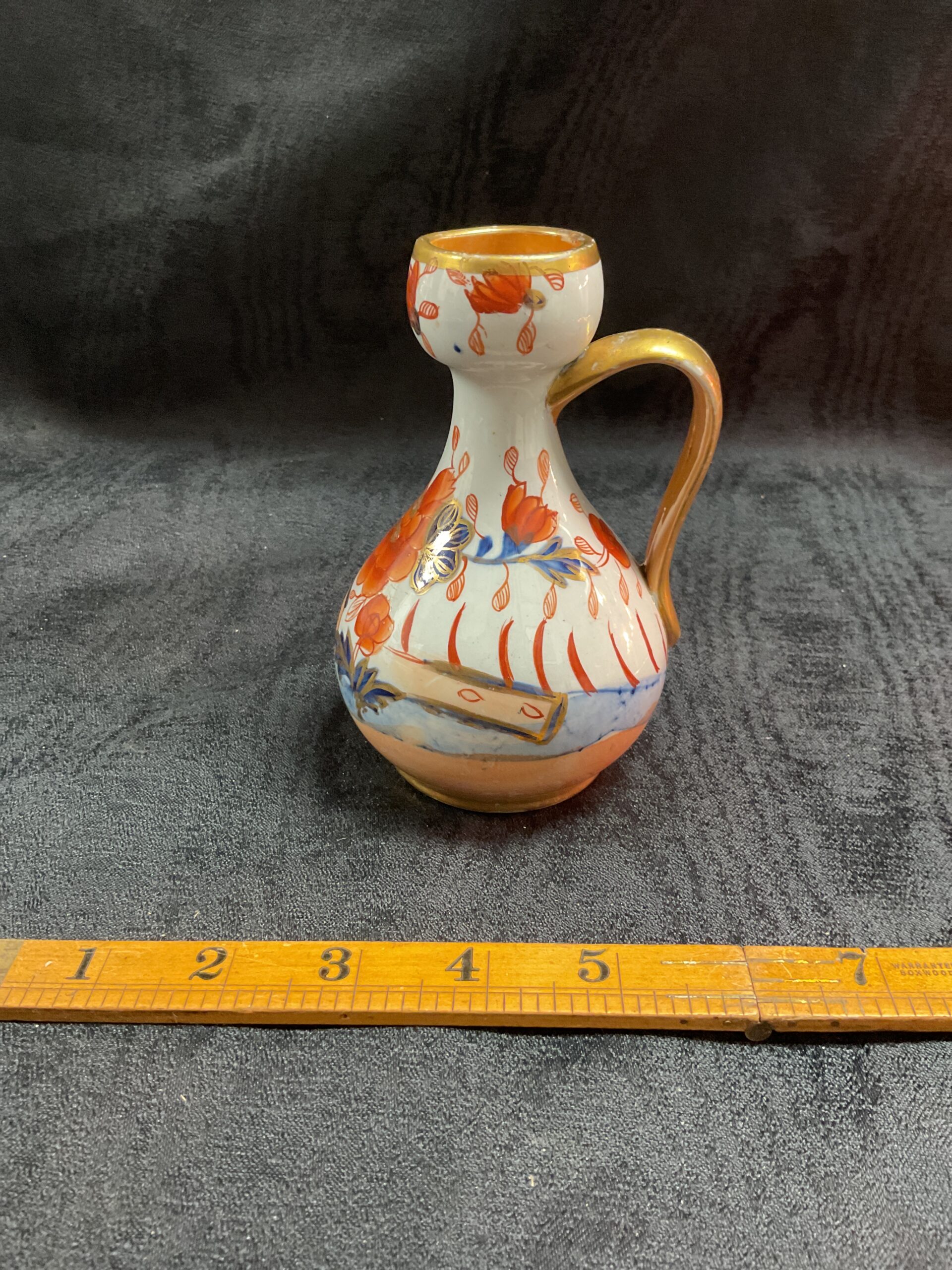 978 georgian style masons ironstone jug or pitcher in rare shape fence japan pattern circa 1818