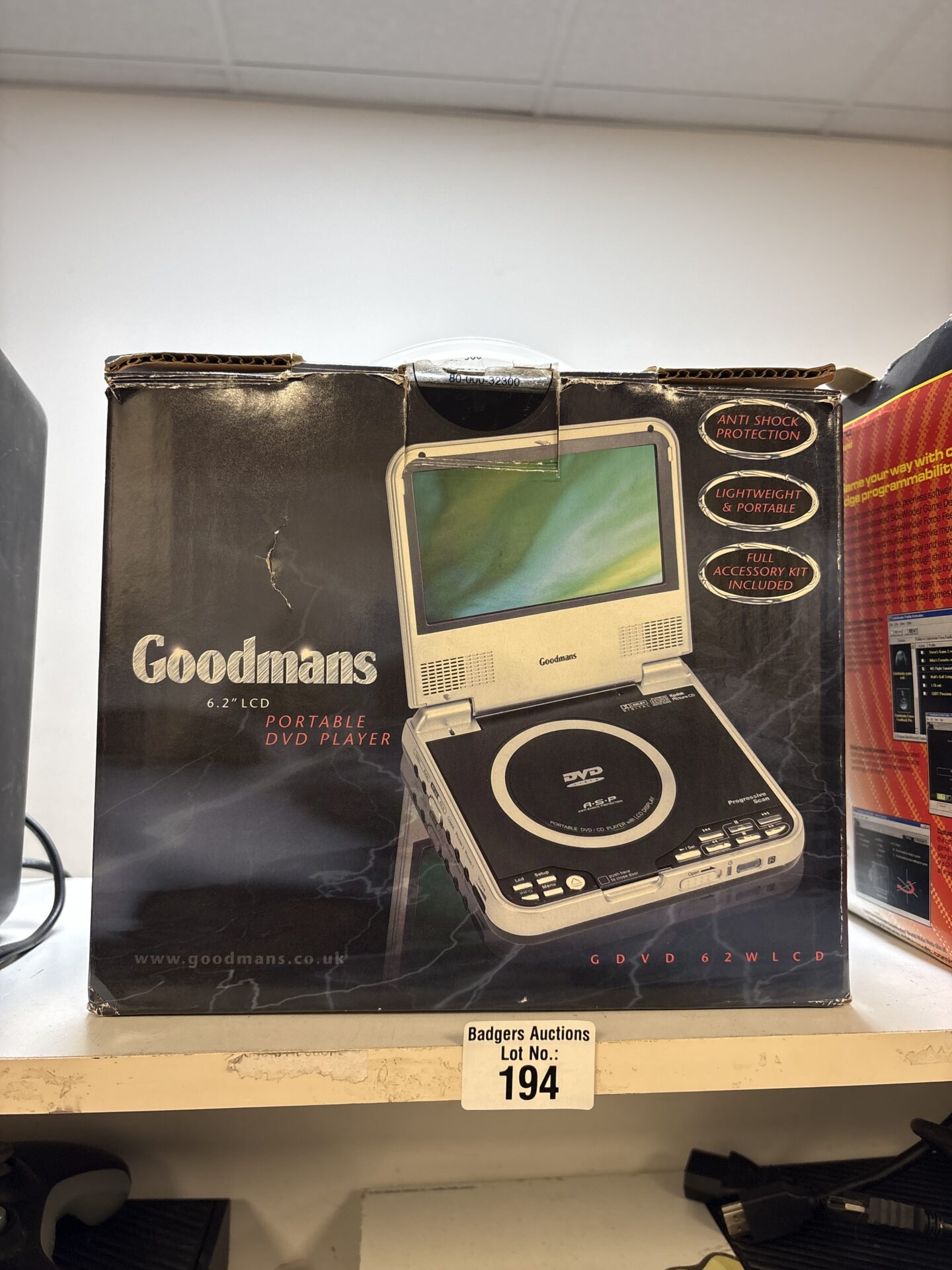 180 Goodmans 6.2 inch LCD portable DVD player boxed