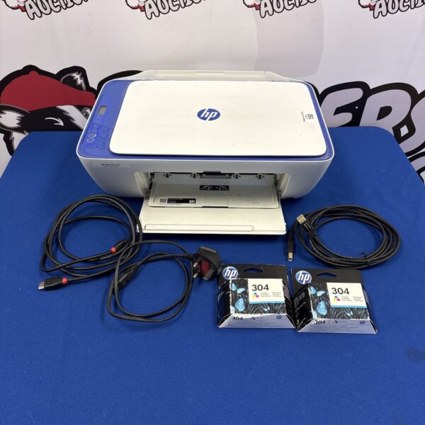 HP DeskJet 2630 All-in-One Printer with cables and inks