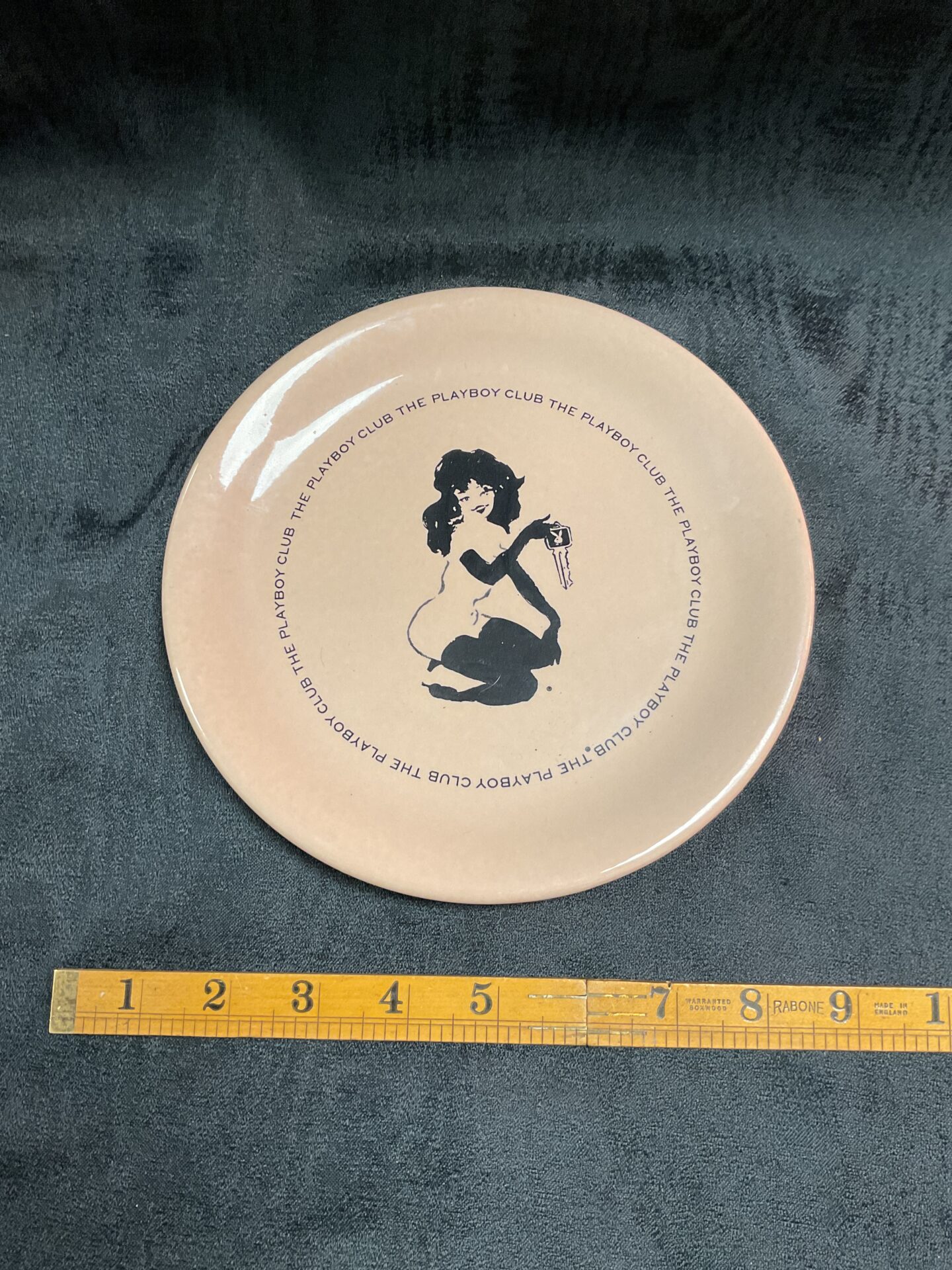 303 Retro 1990s dated the playboy club decorative plate