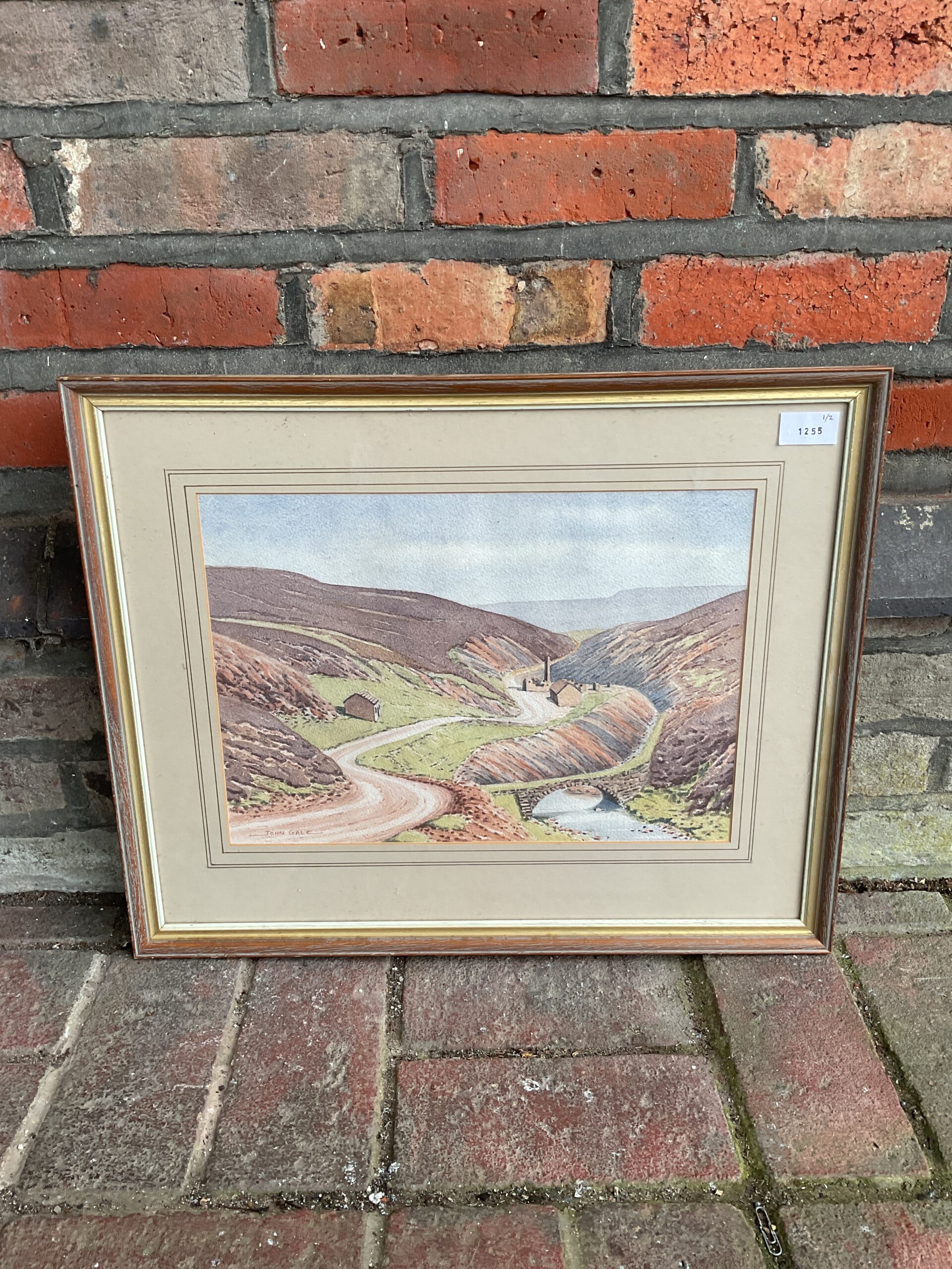 706 John Gale watercolour titled the road past the old gang mines