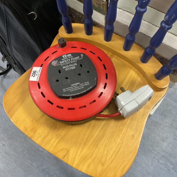 Orange Jojo 12m extension lead with RCD plug.