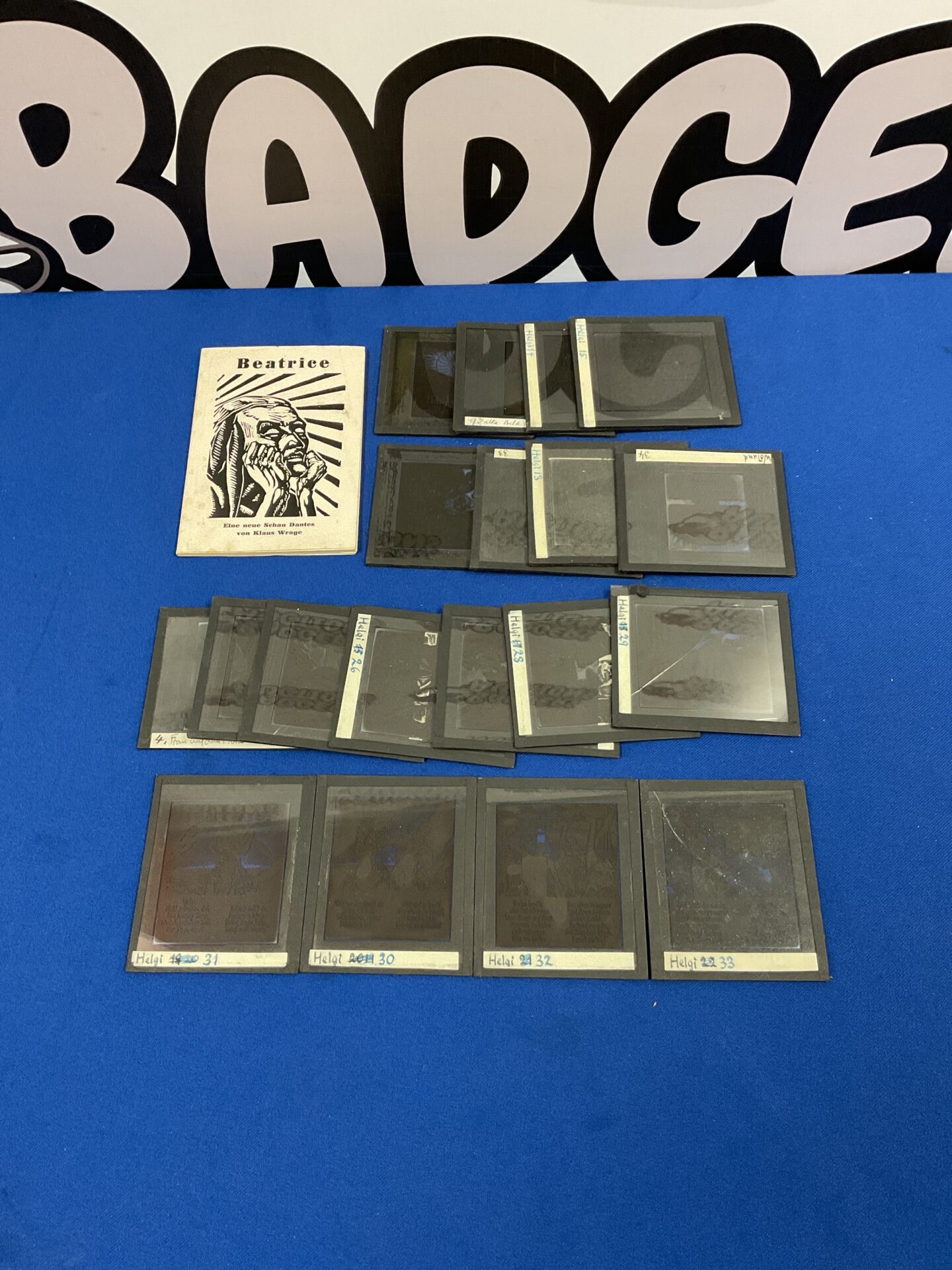 012 Klaus wrage beatrice fairytale book & set of magic lantern glass slides