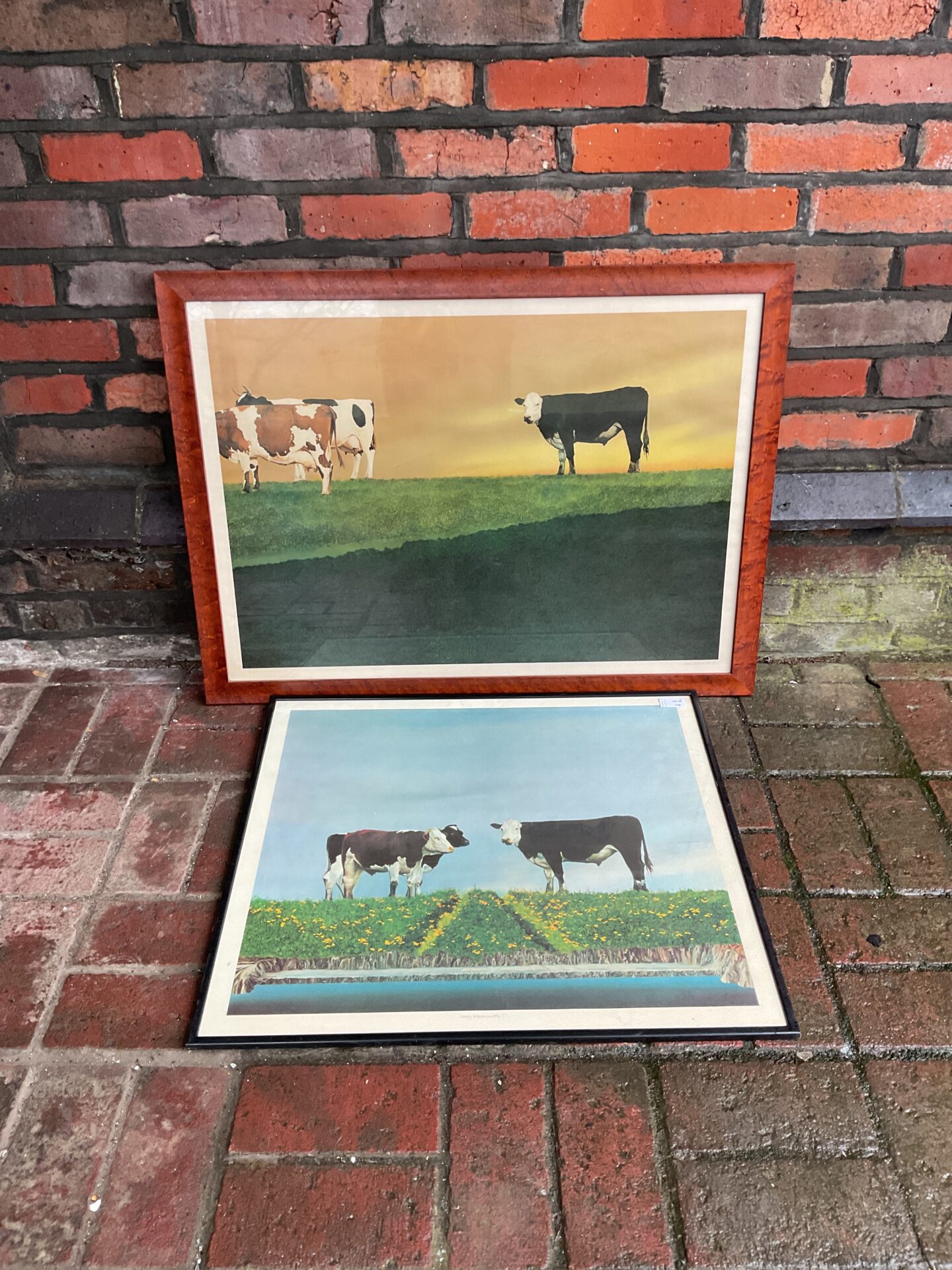 650 Two larry learmonth 1977 signed prints of cows