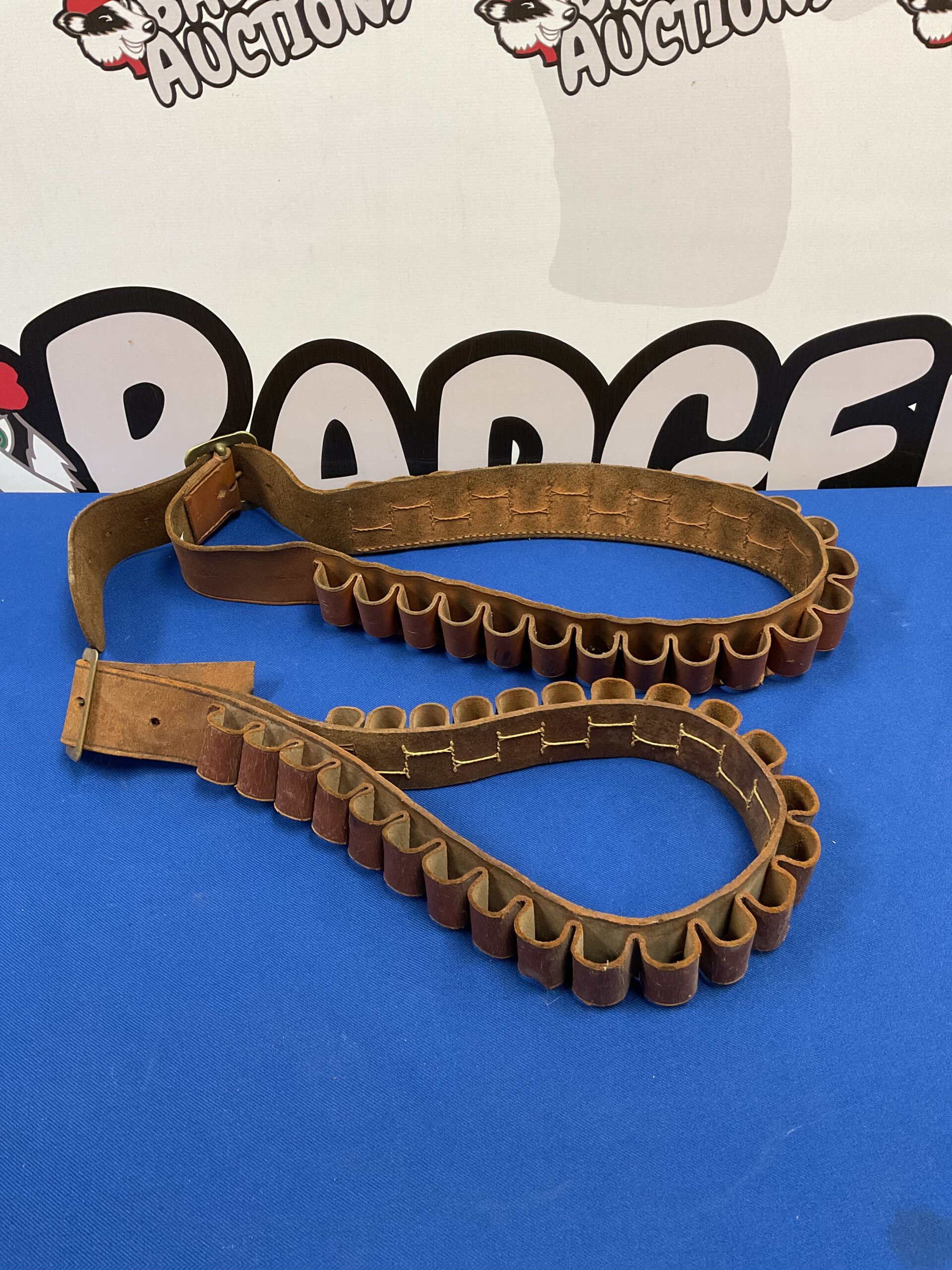 006 Two leather shooting cartridge belts
