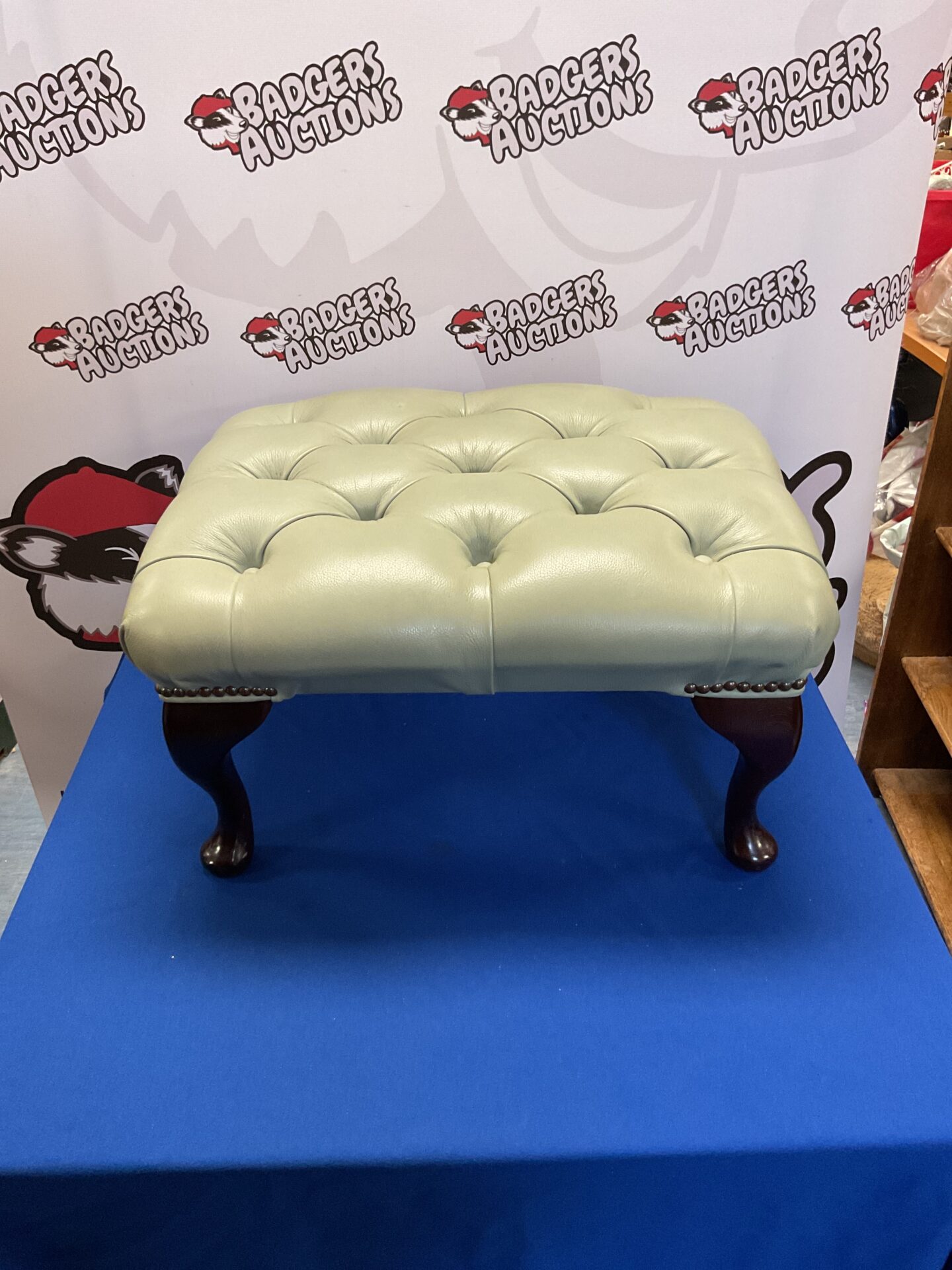 403 Leather topped footstool